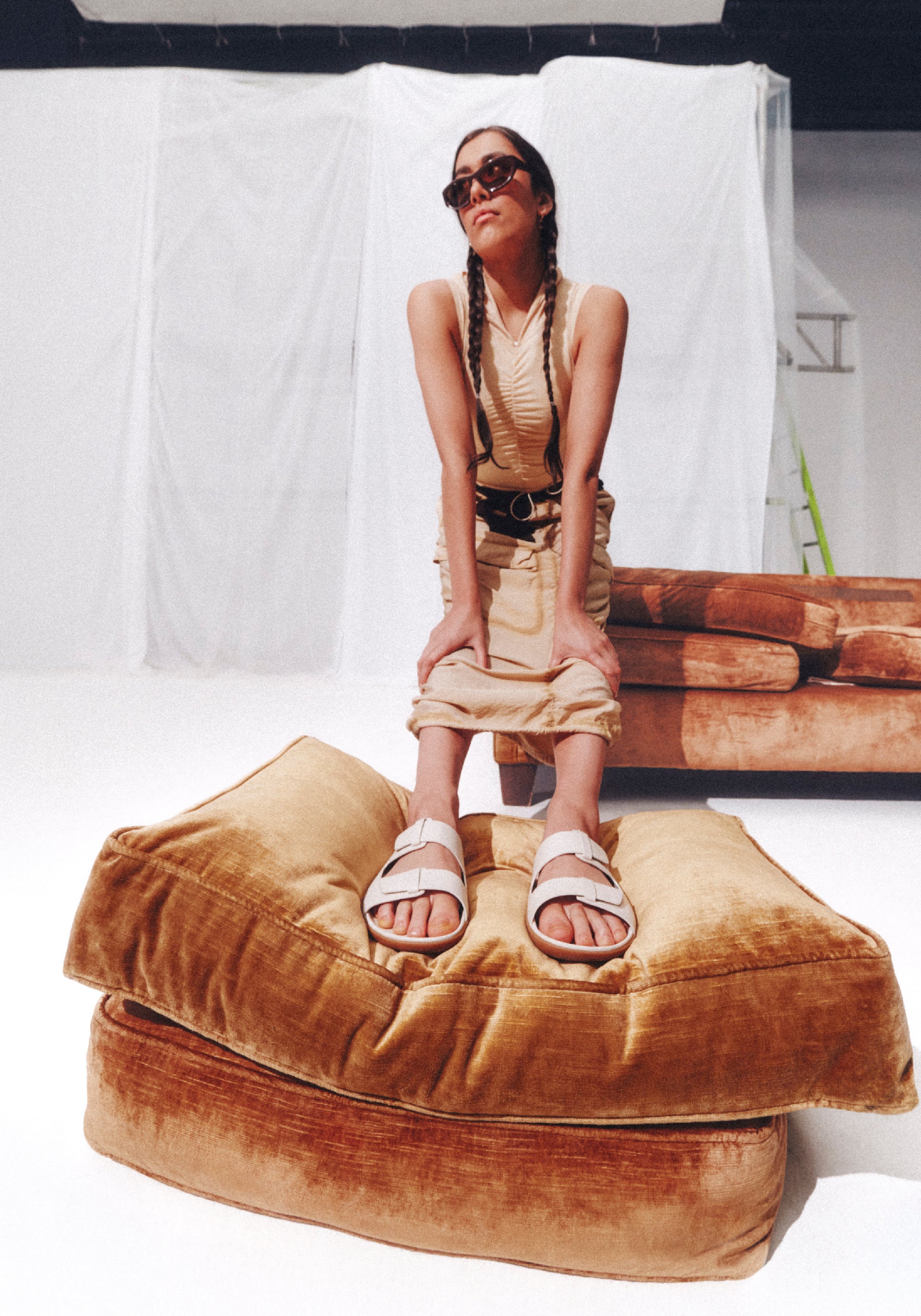 Sandale Barefoot din piele - Sensus Yin Slide Women Sand