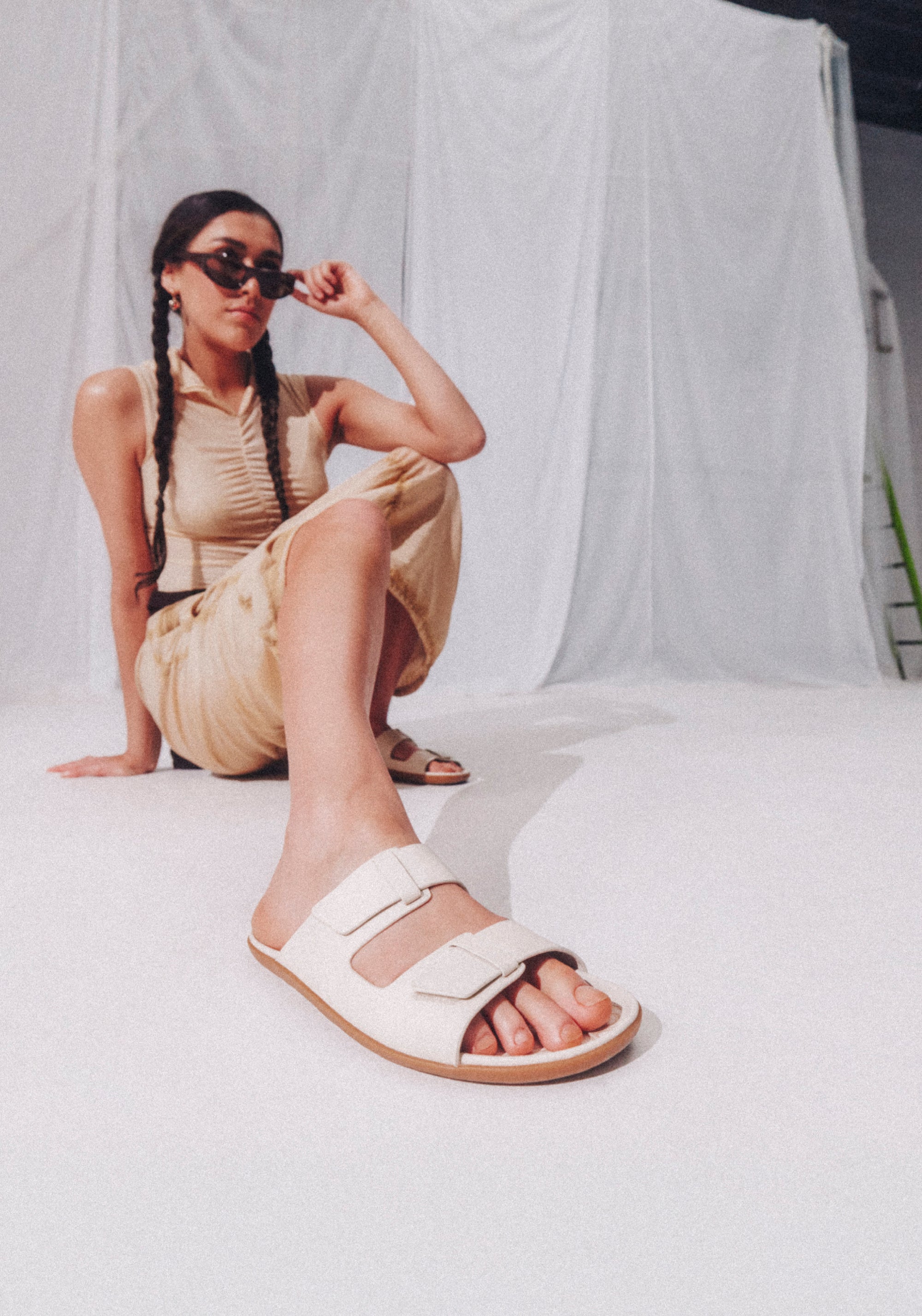 Sandale Barefoot din piele - Sensus Yin Slide Women Sand