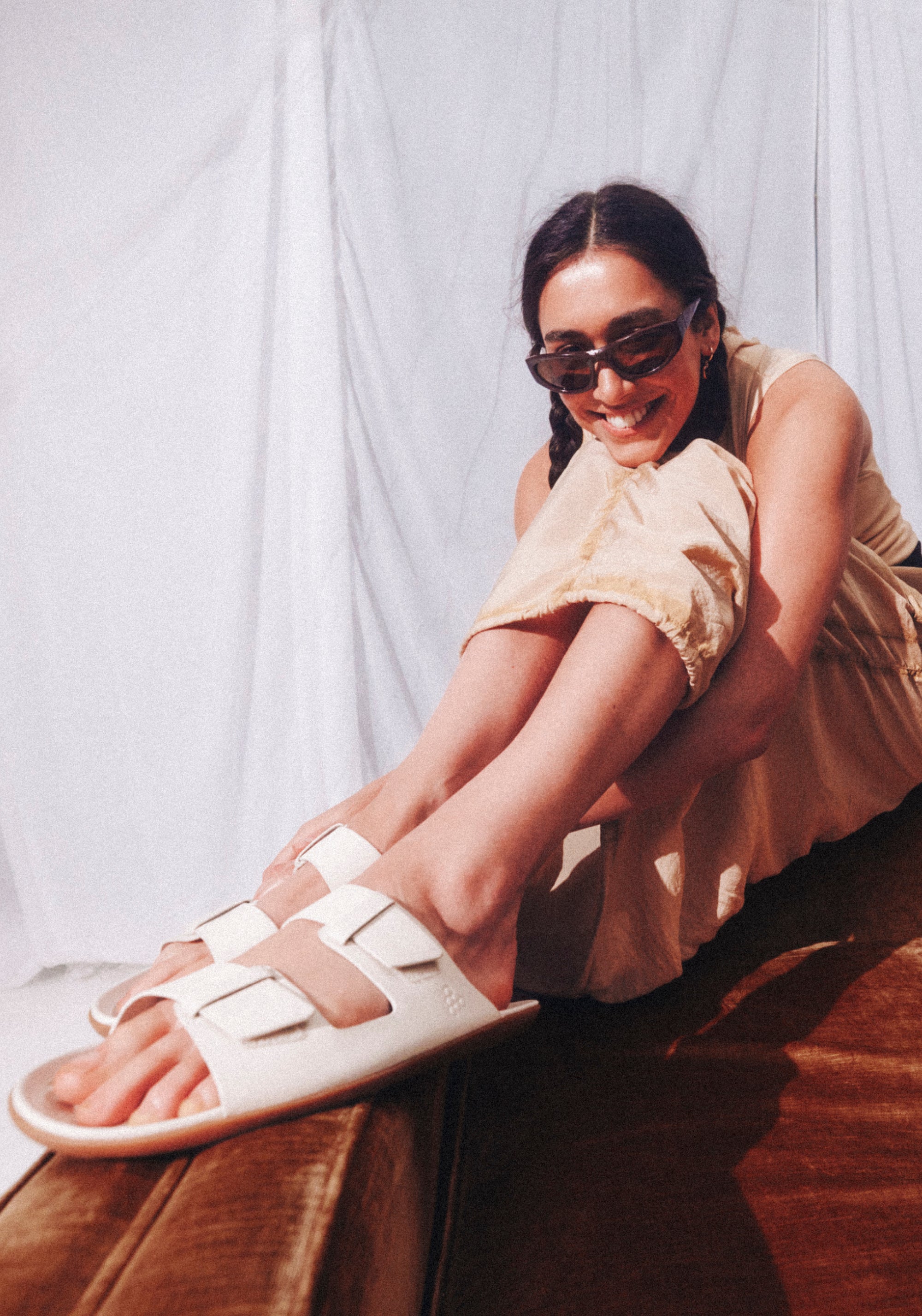 Sandale Barefoot din piele - Sensus Yin Slide Women Sand