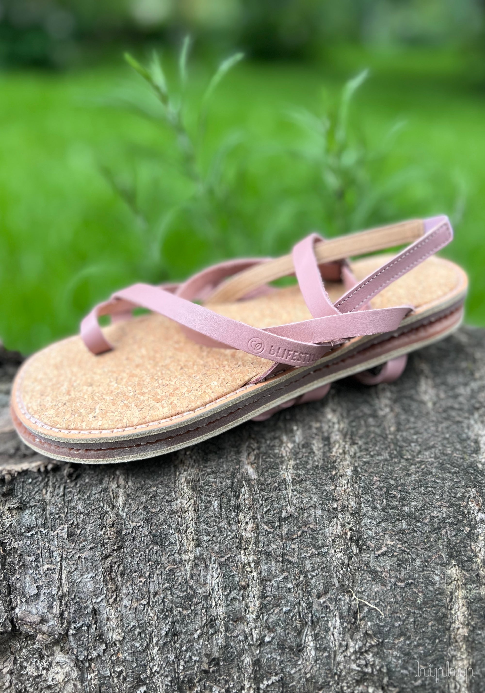 Sandale Barefoot din piele - Sunny Style Rose