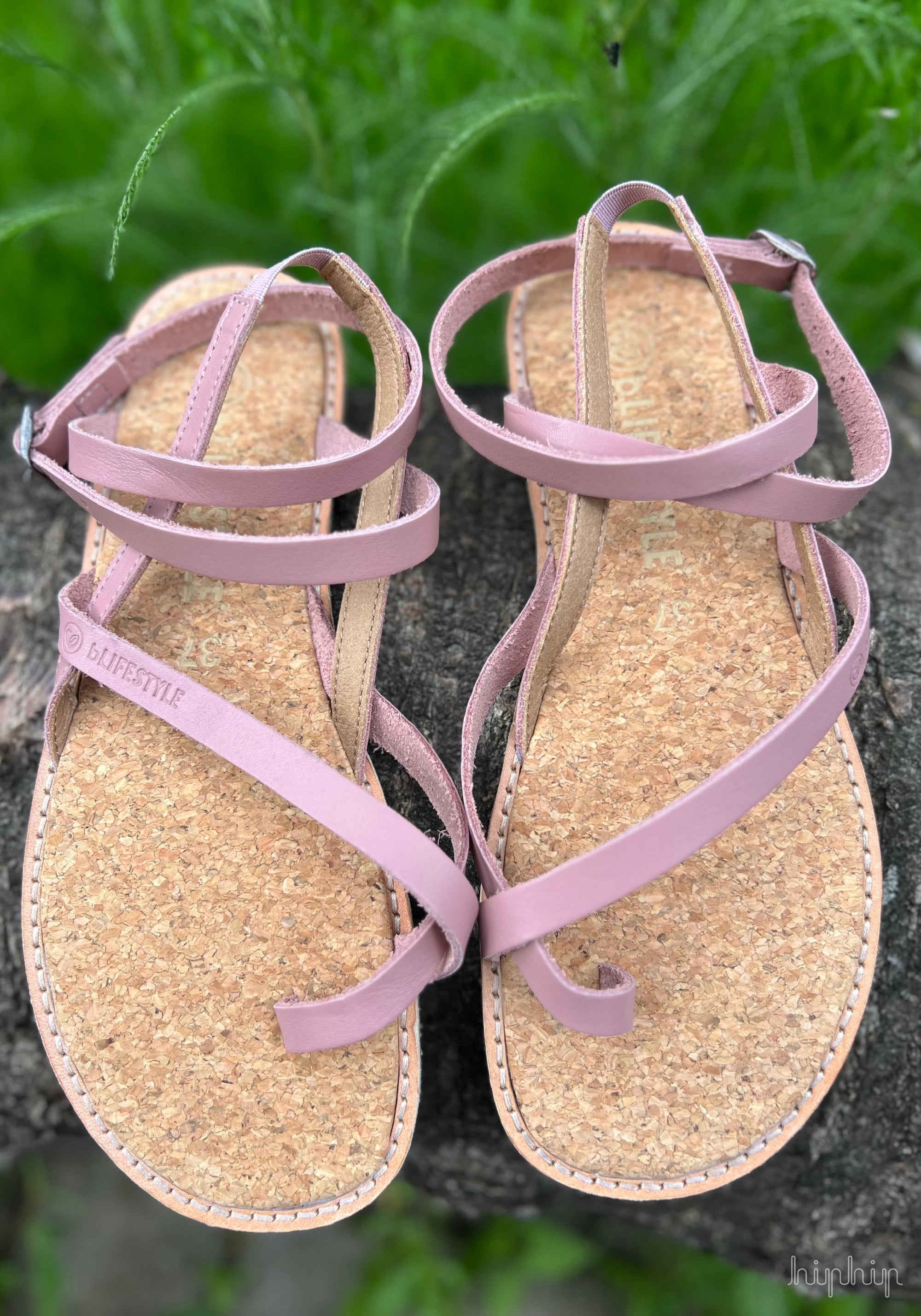 Sandale Barefoot din piele - Sunny Style Rose