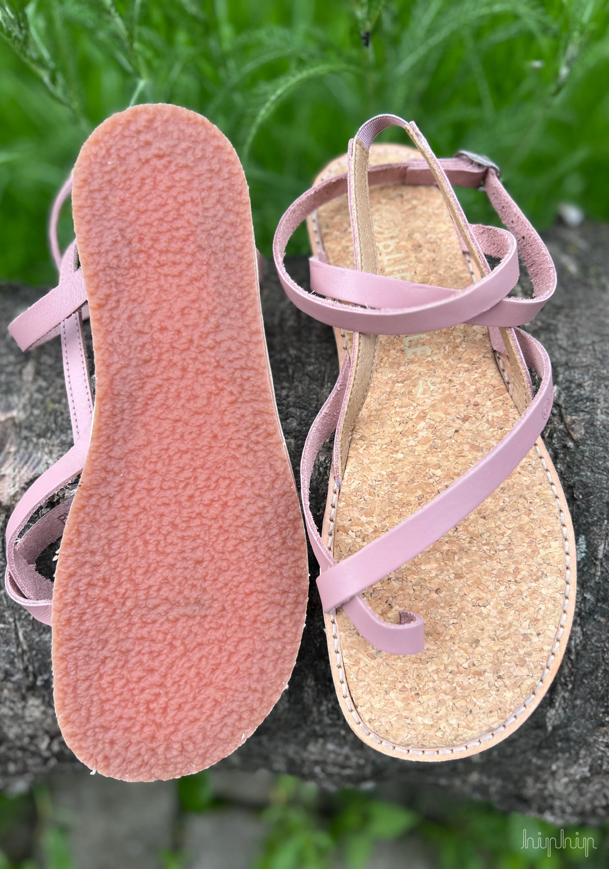 Sandale Barefoot din piele - Sunny Style Rose