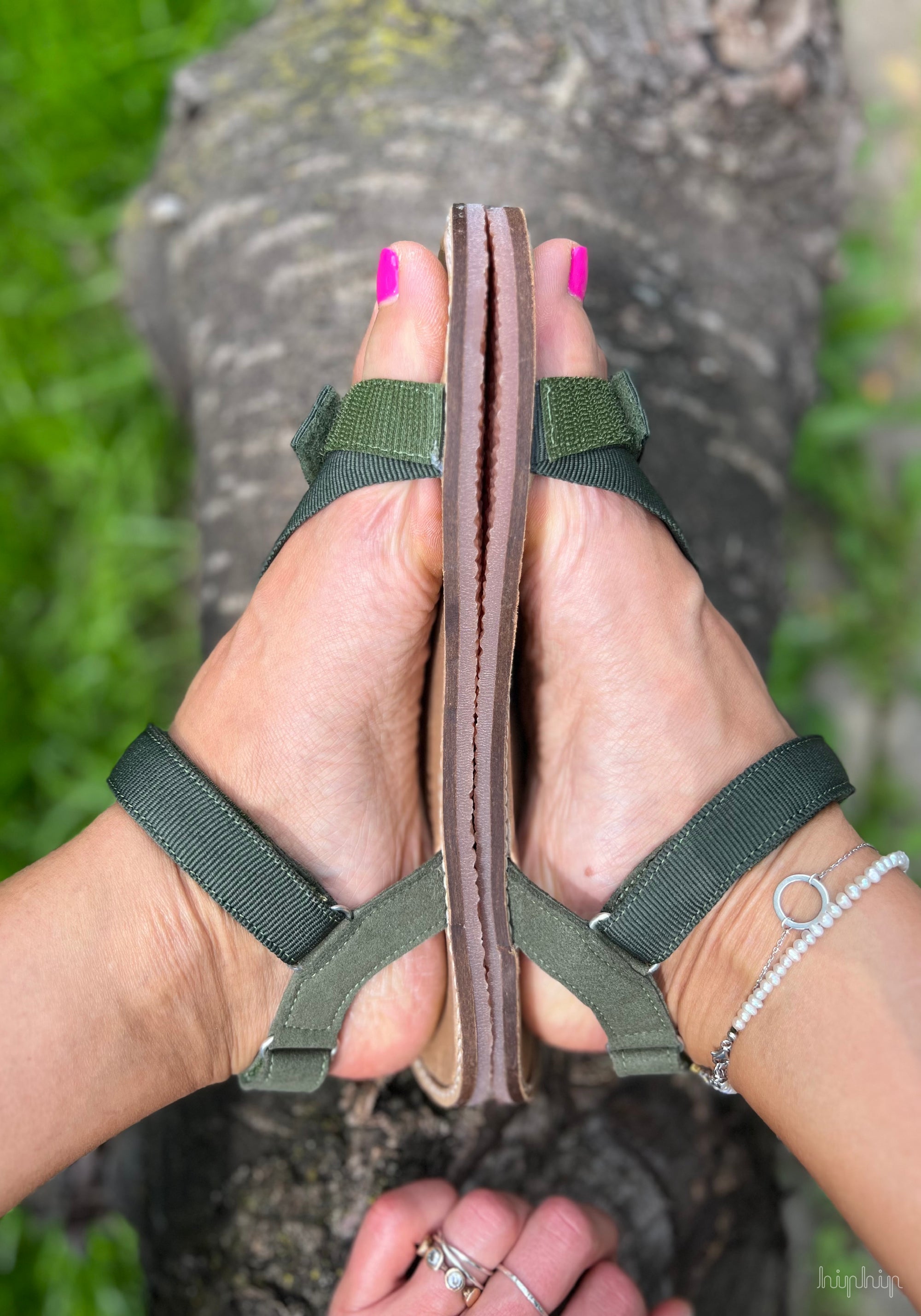 Sandale Barefoot femei - Bare Style Olive