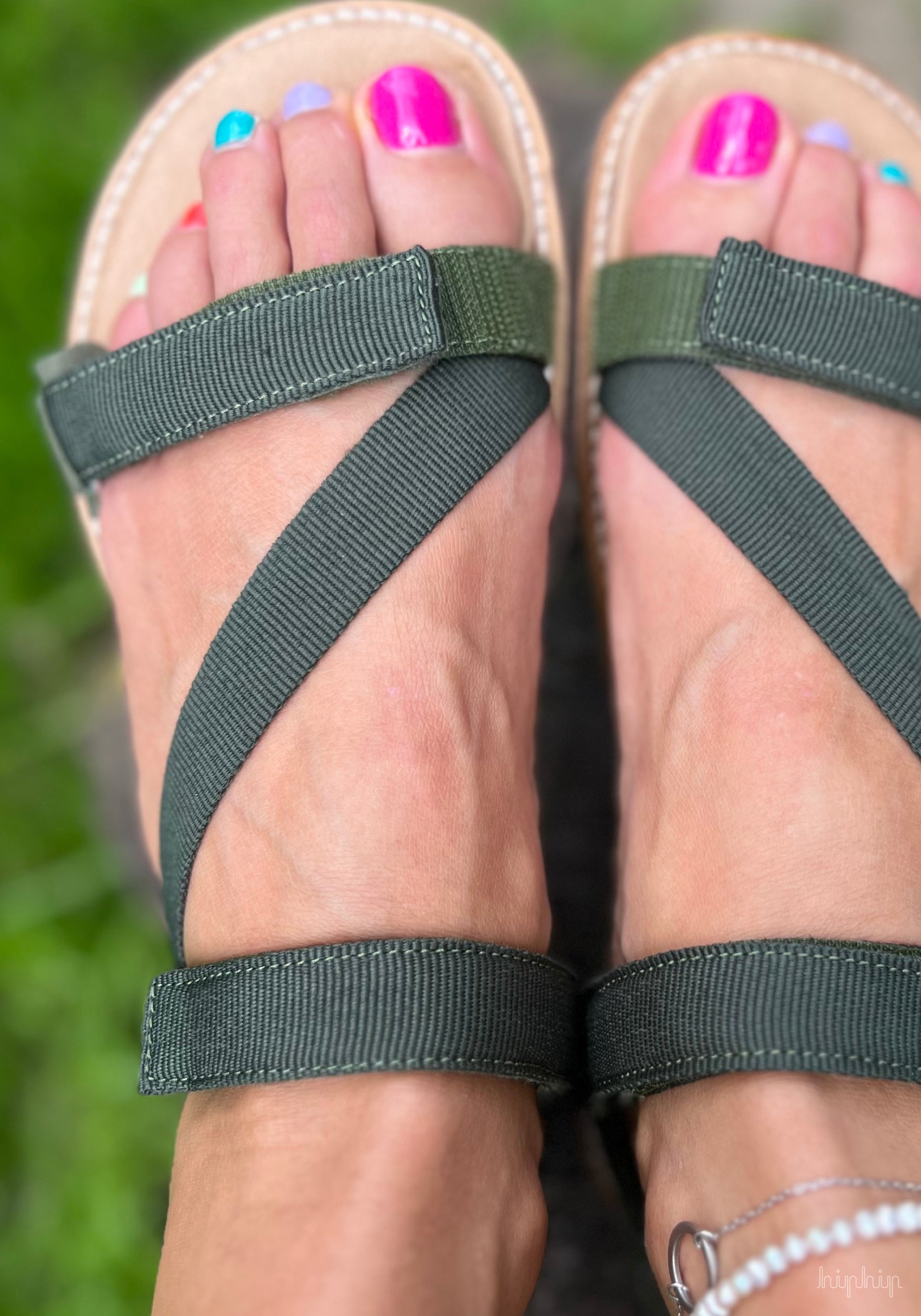 Sandale Barefoot femei - Bare Style Olive