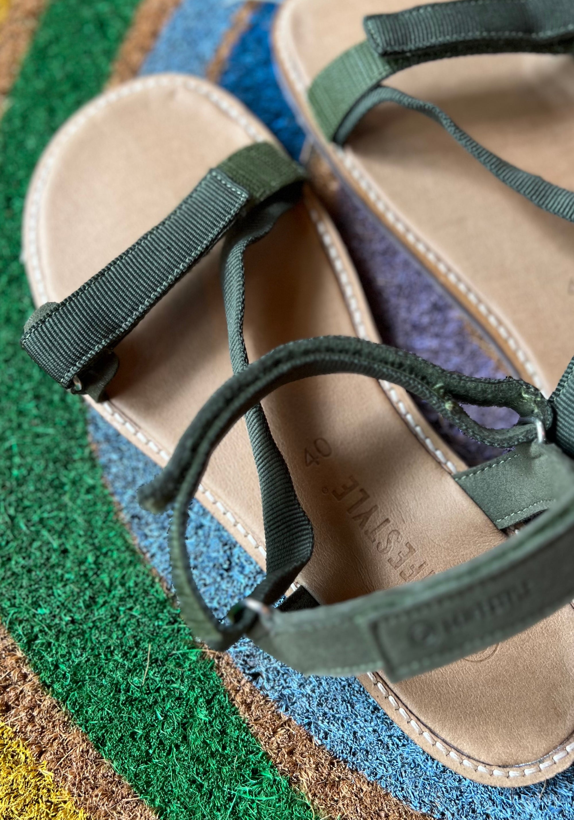 Sandale Barefoot femei - Bare Style Olive