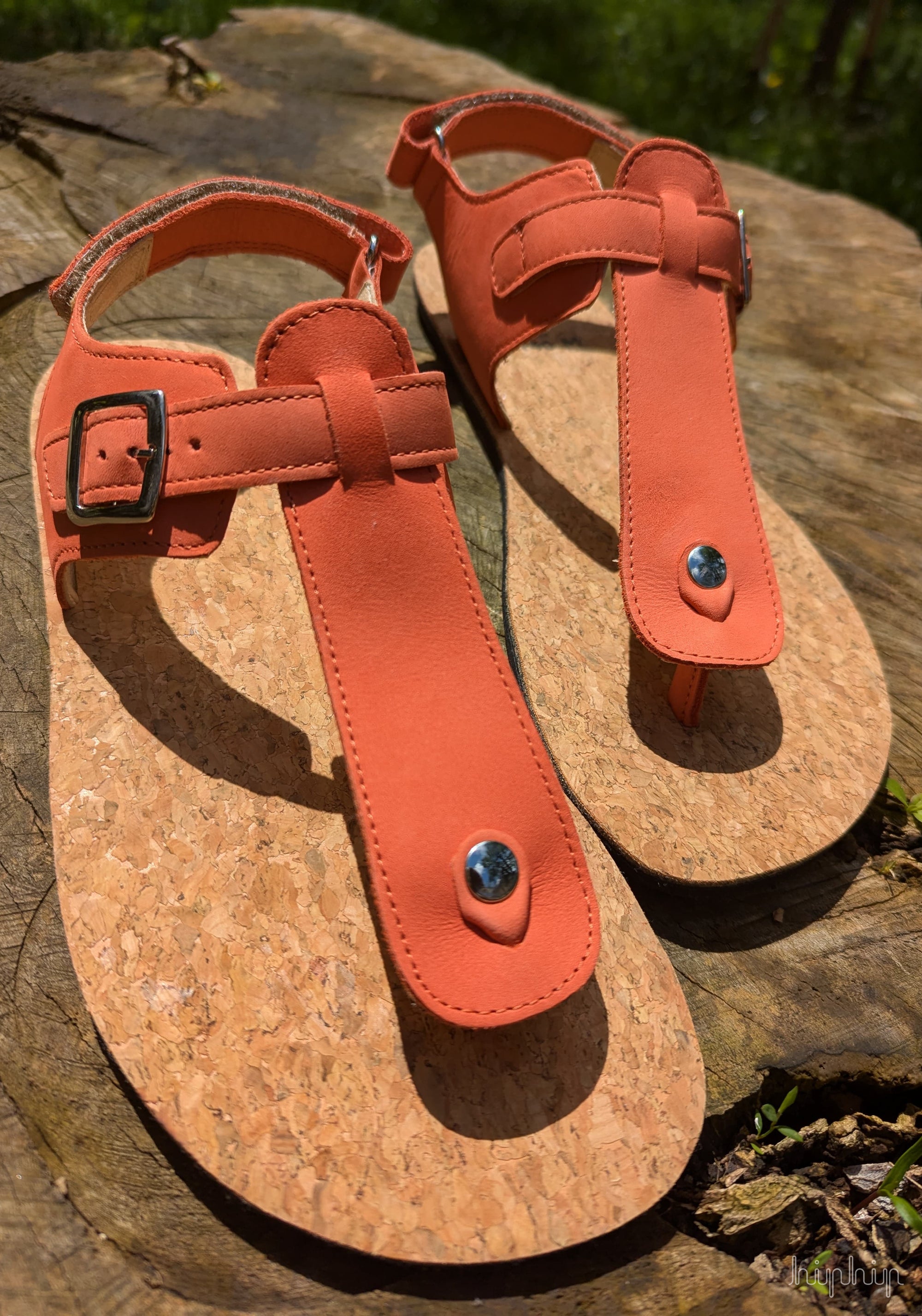 Sandale Barefoot femei din piele - Ariana Coral