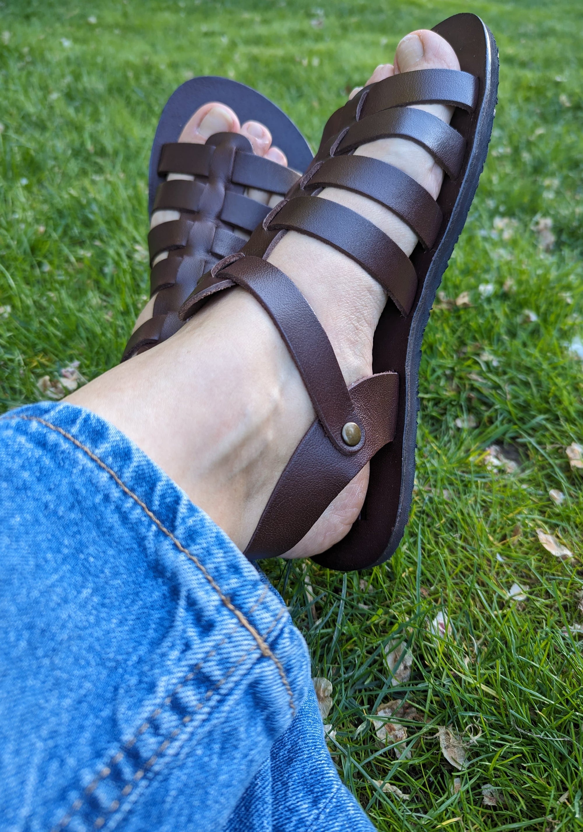Sandale Barefoot femei din piele - Athena Chocolate Koel HipHip.ro