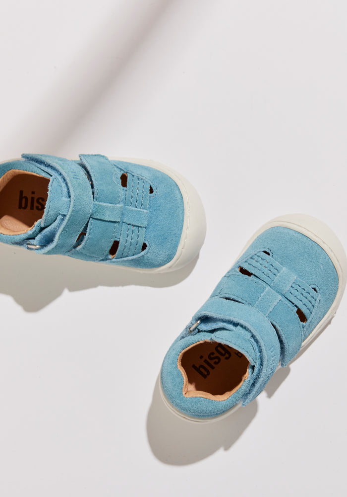 Sandale Barefoot piele întoarsă - Hana Aqua