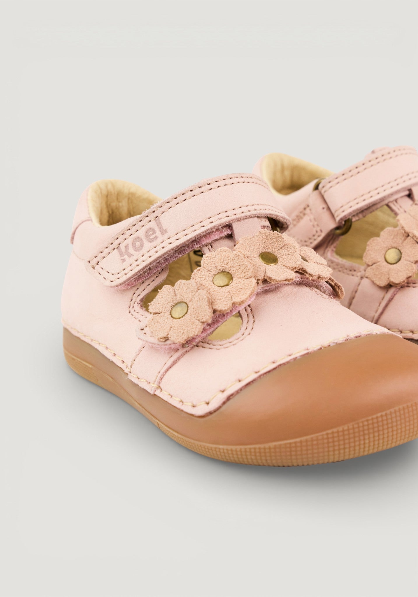 Sandale Barefoot din piele - Aria Old Pink