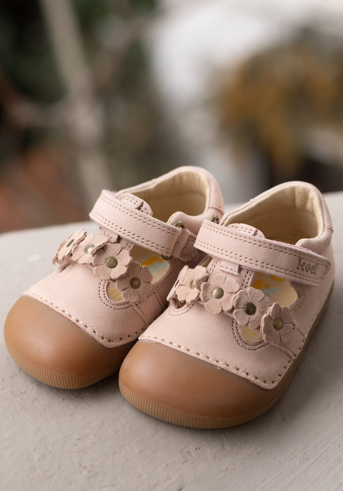 Sandale Barefoot Wide din piele - Aria Old Pink