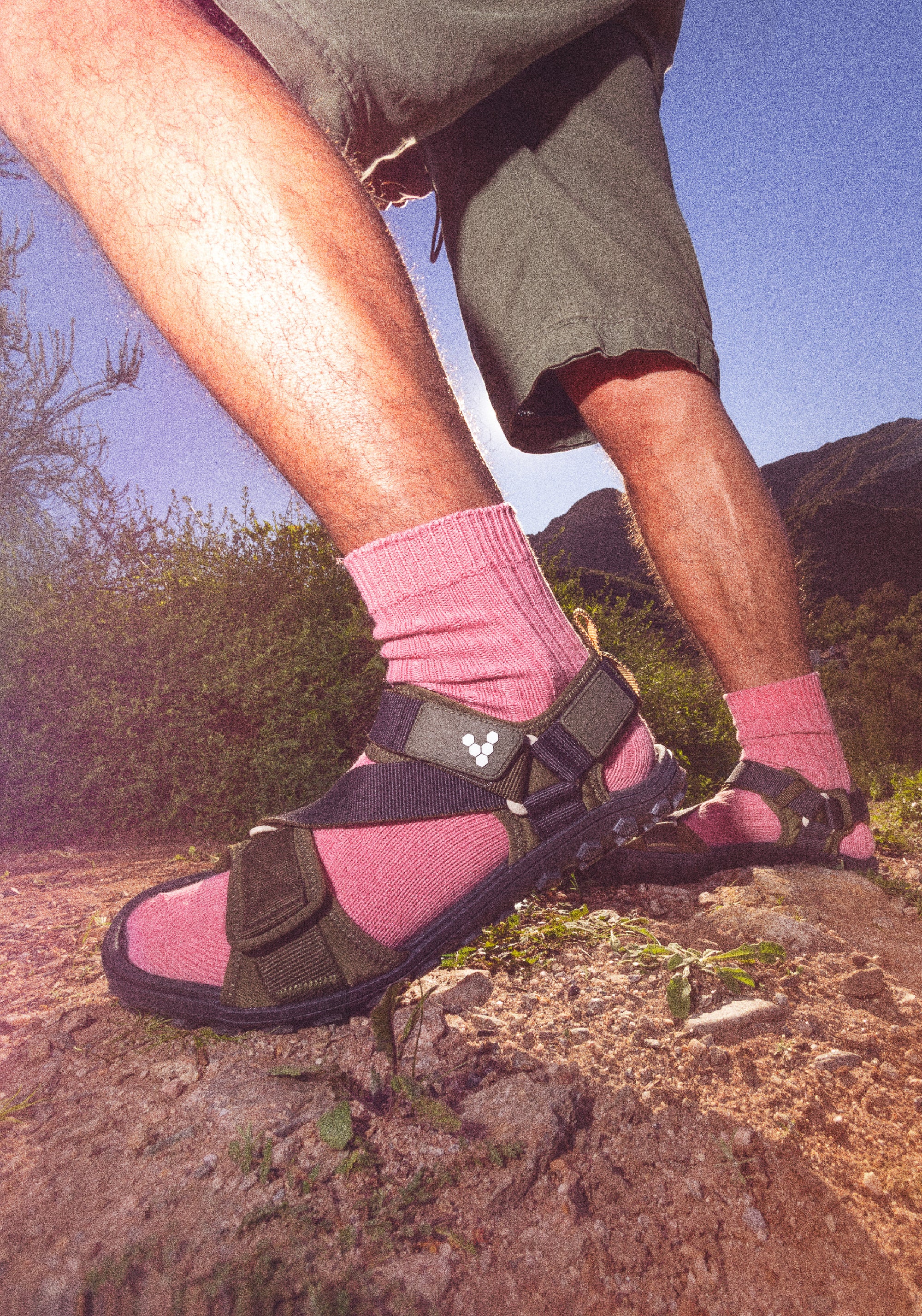Sandale drumeție Barefoot - Tracker Ora Men Dark Olive