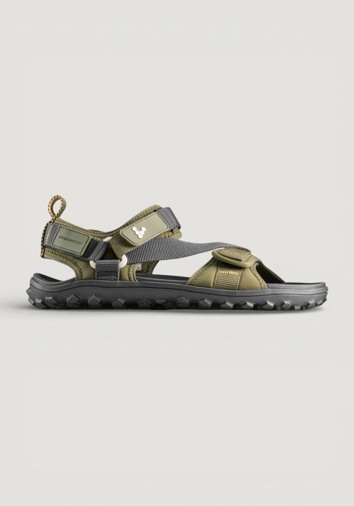 Sandale drumeție Barefoot - Tracker Ora Men Dark Olive
