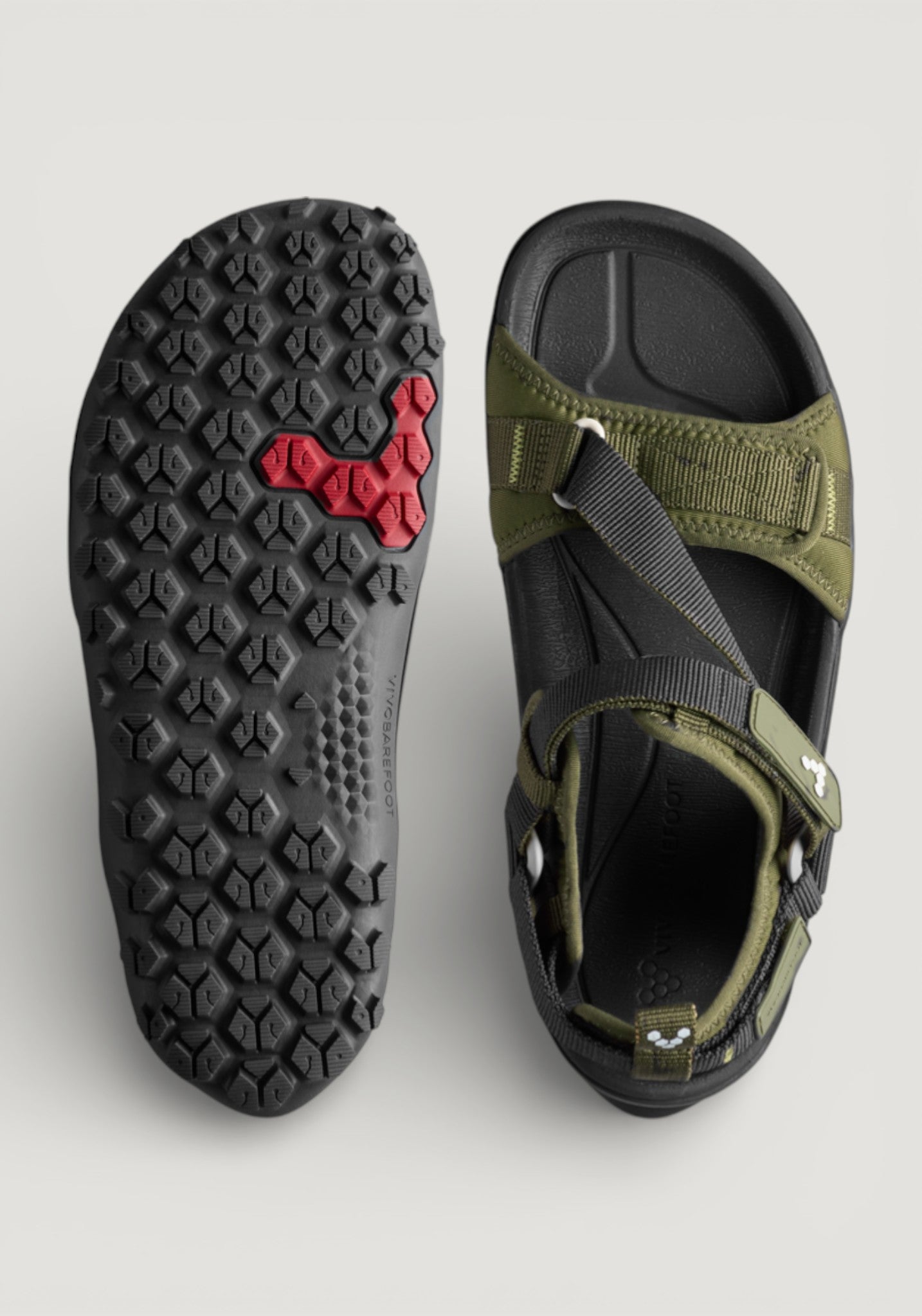 Sandale drumeție Barefoot - Tracker Ora Women Dark Olive