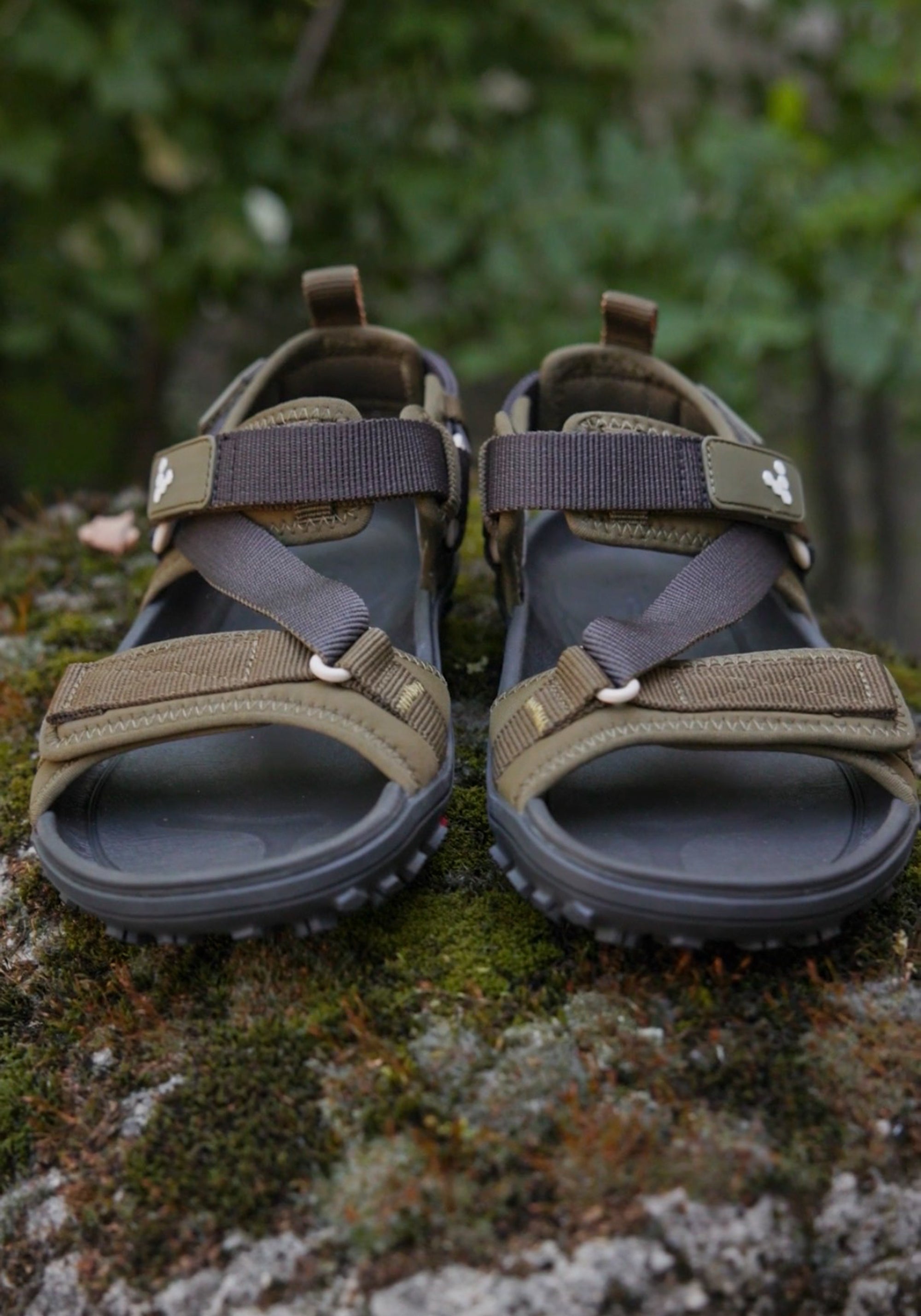 Sandale drumeție Barefoot - Tracker Ora Women Dark Olive