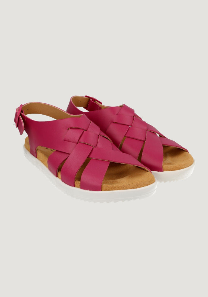 Sandale femei piele - Elba Pink Haflinger HipHip.ro