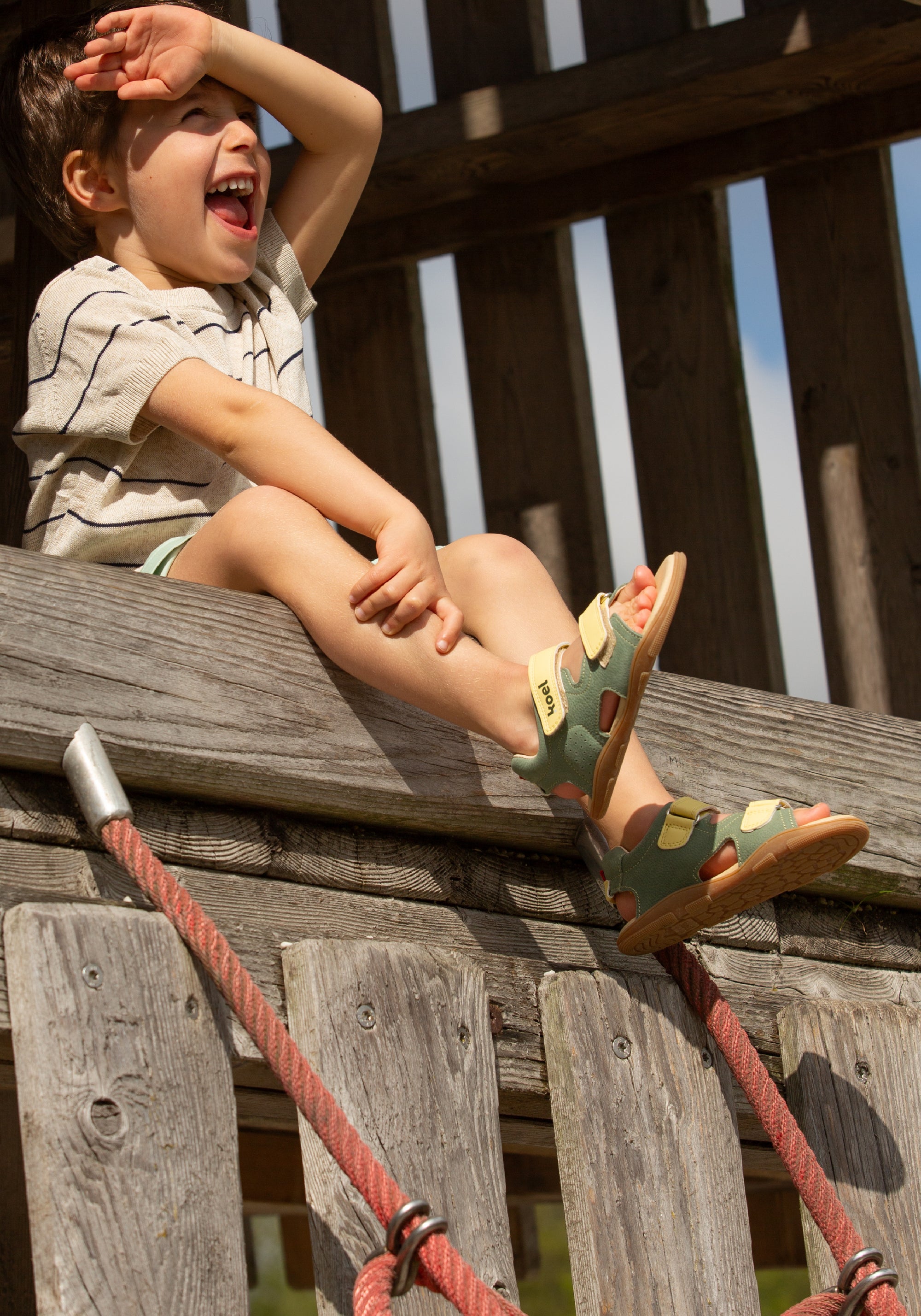 Sandale sport Barefoot din piele - Ova Olive