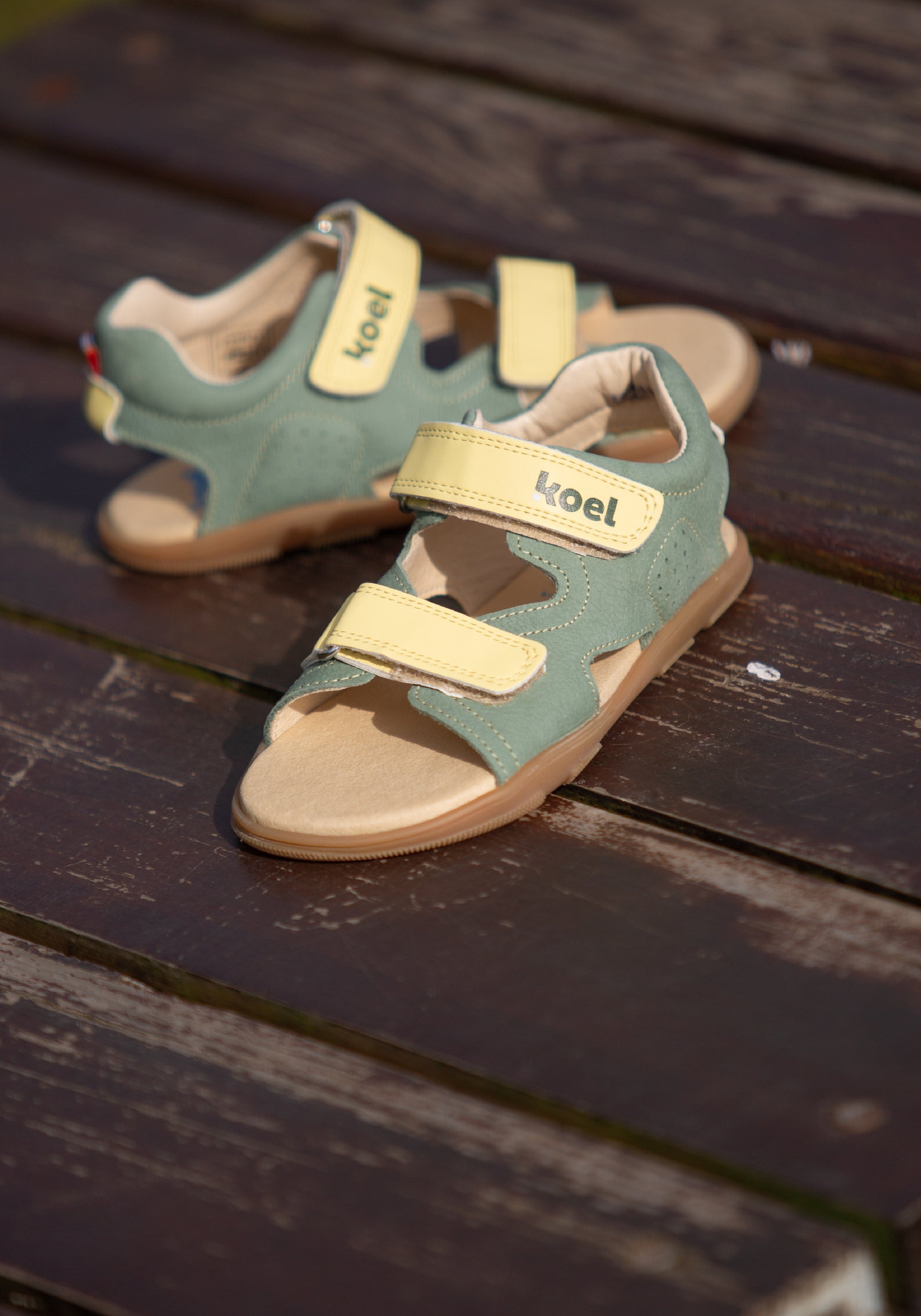 Sandale sport Barefoot din piele - Ova Olive