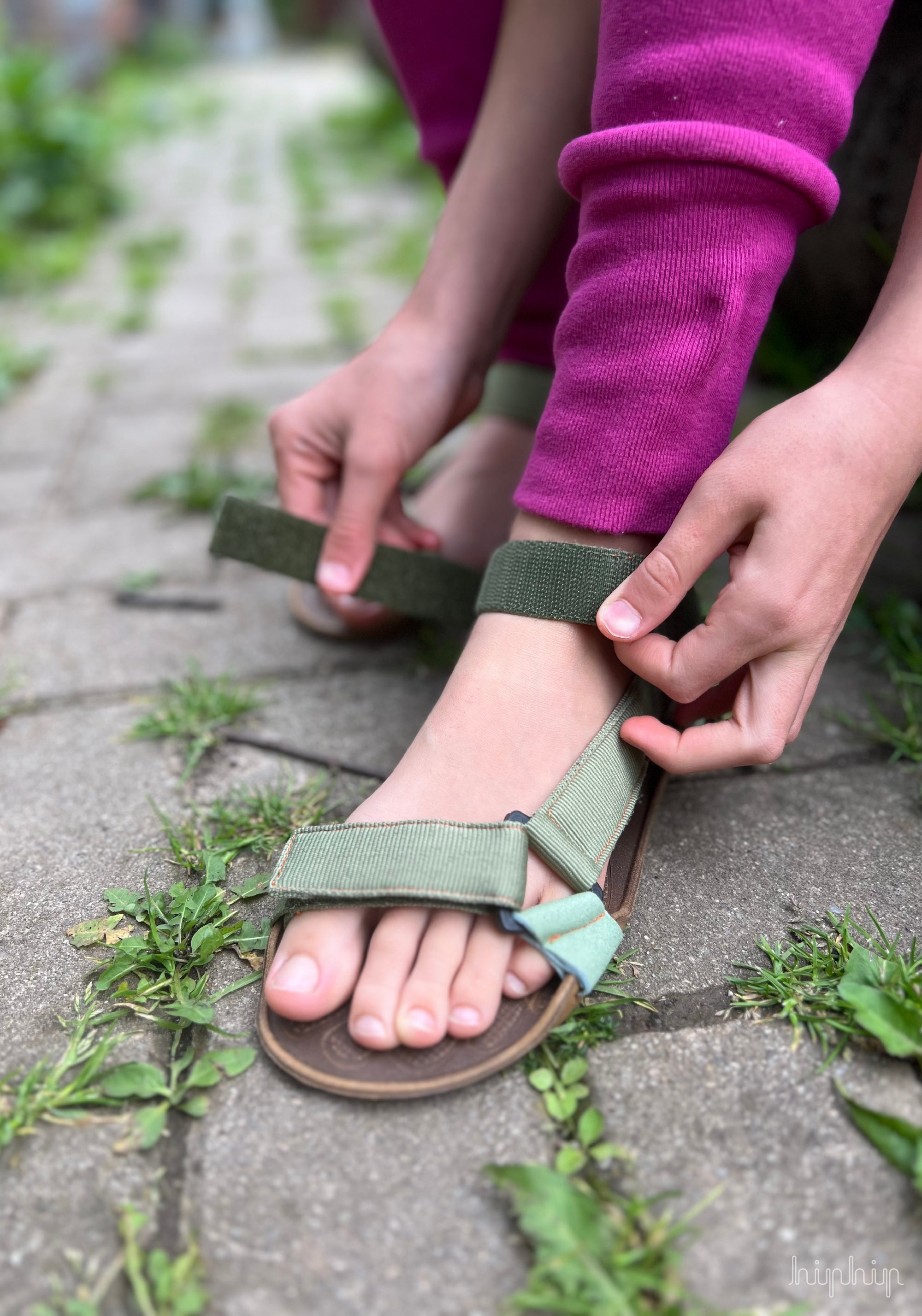 Sandale sport Barefoot - Niobe Green Moss