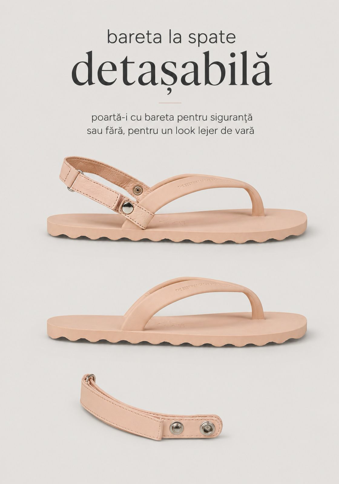 Sandale sport tip flip-flop Barefoot - Wave Pink