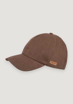 Șapcă ajustabilă din in - Brown