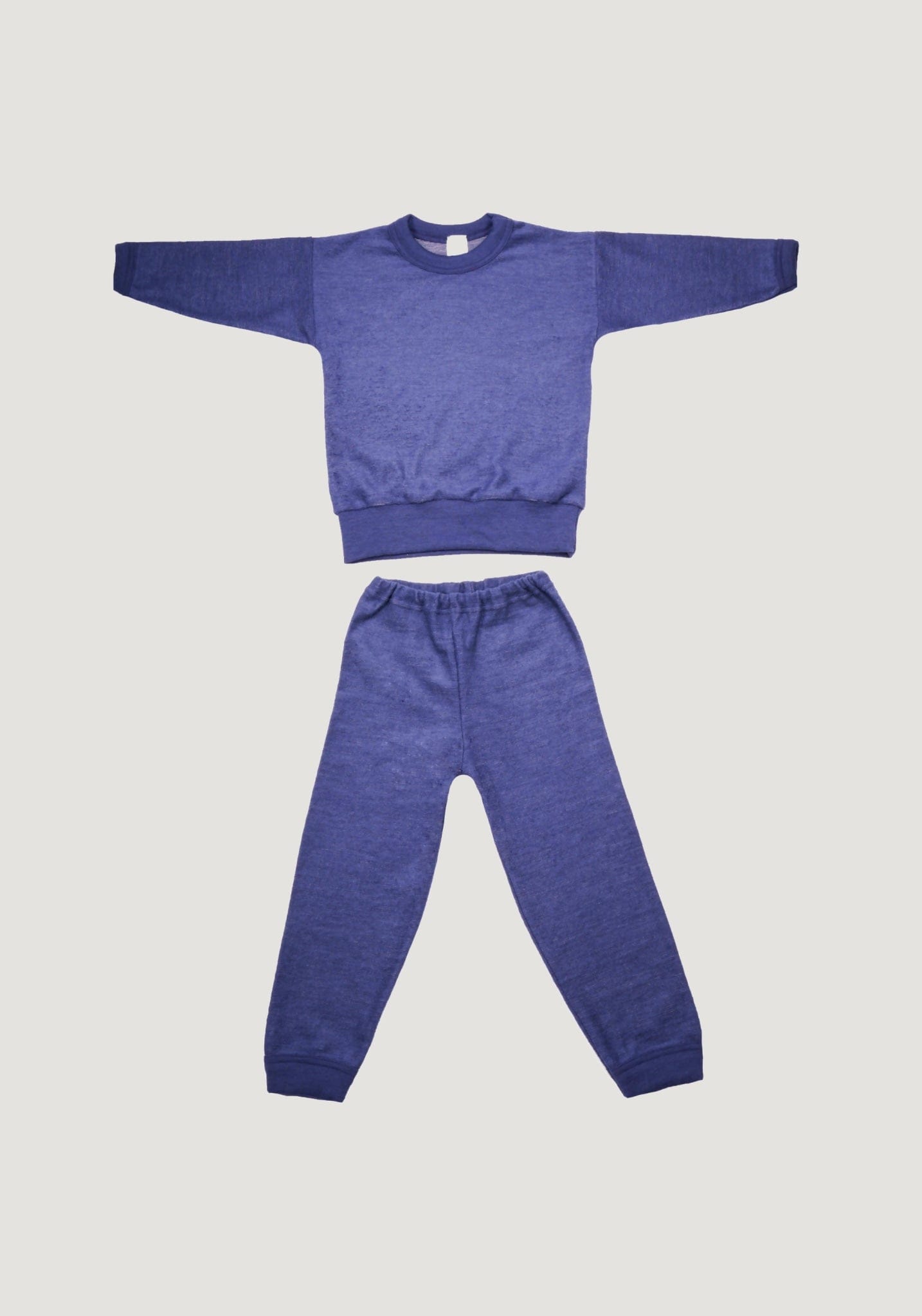 Homewear terry din lână merinos - Marine Melange Cosilana HipHip.ro
