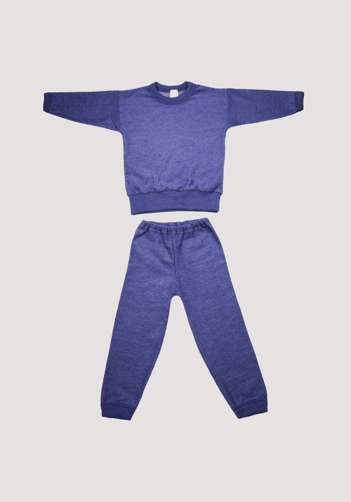 Homewear terry din lână merinos - Marine Melange Cosilana HipHip.ro