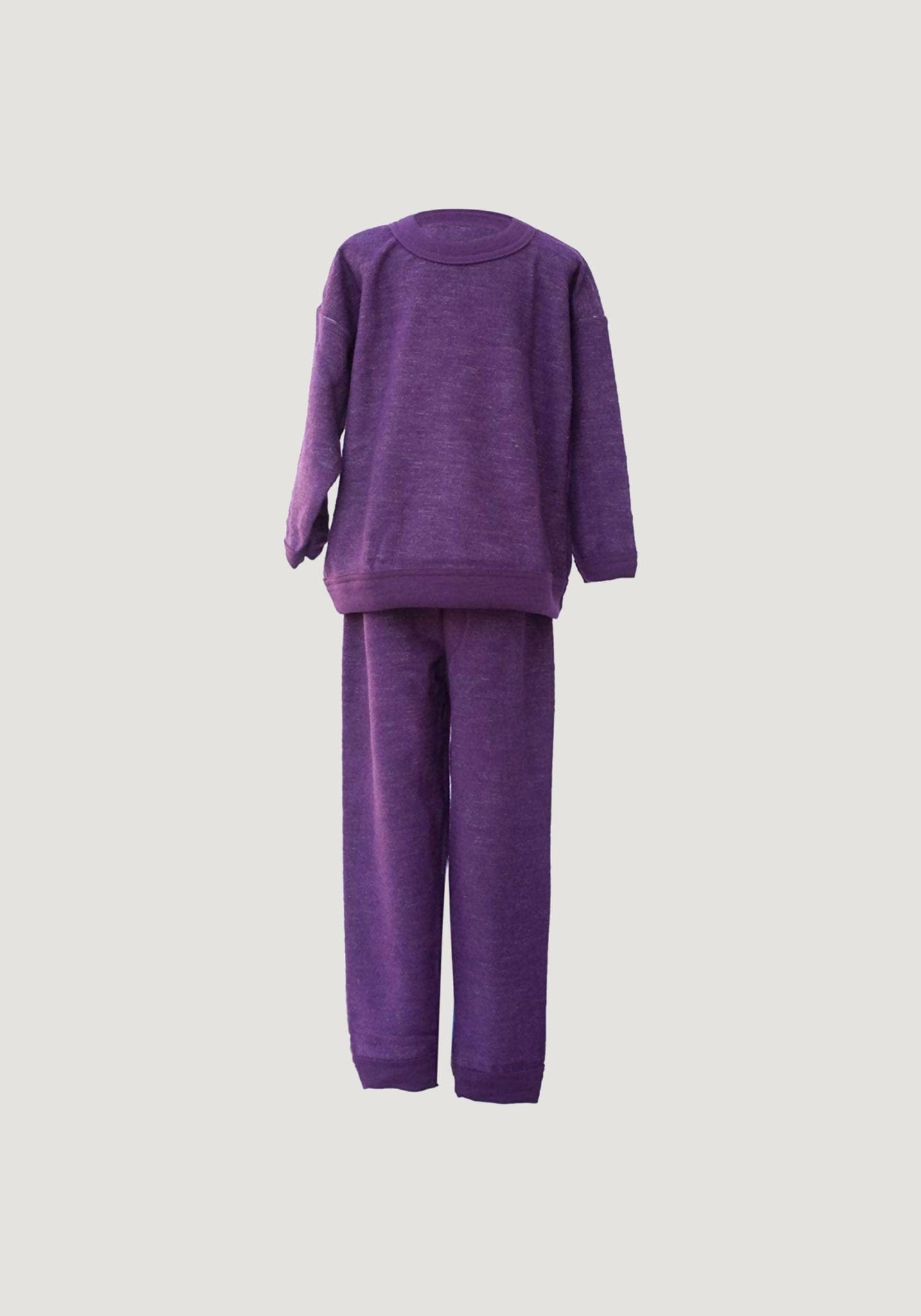 Homewear terry din lână merinos - Plum Melange Cosilana HipHip.ro
