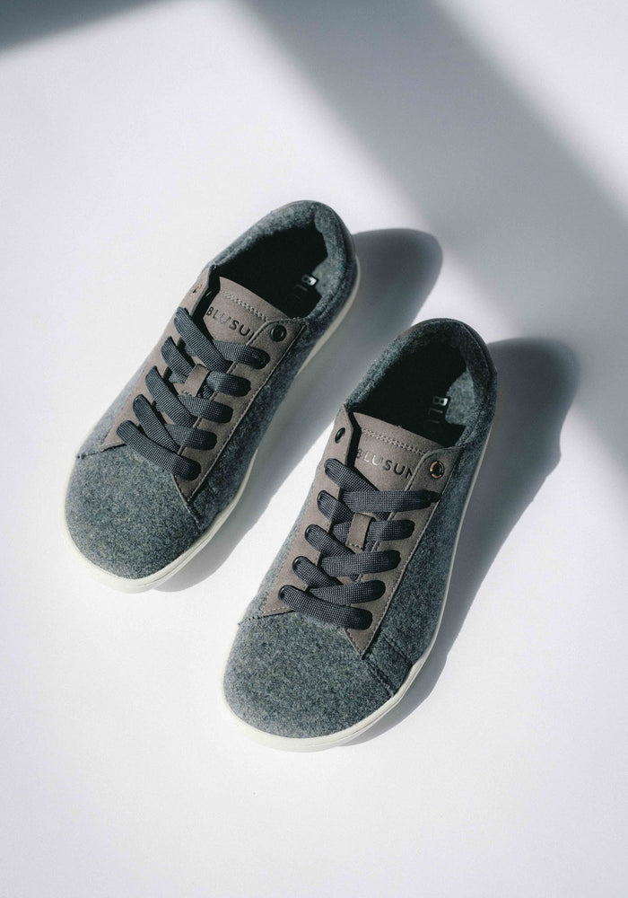 Sneakers Barefoot adulți din lana - Grey