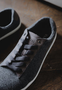 Sneakers Barefoot adulți din lana - Grey