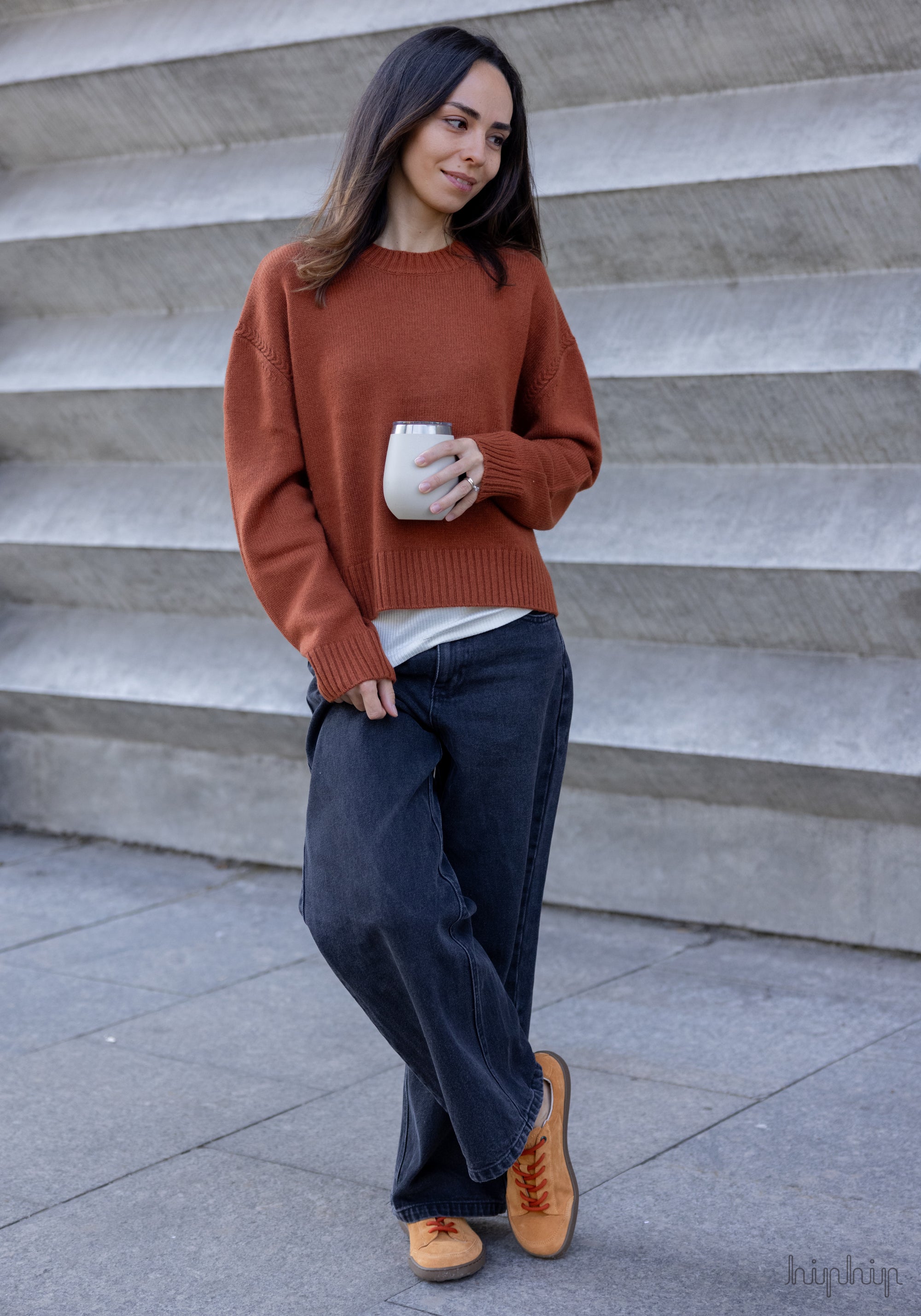 Sneakers Barefoot adulți din piele - Autumn Yellow