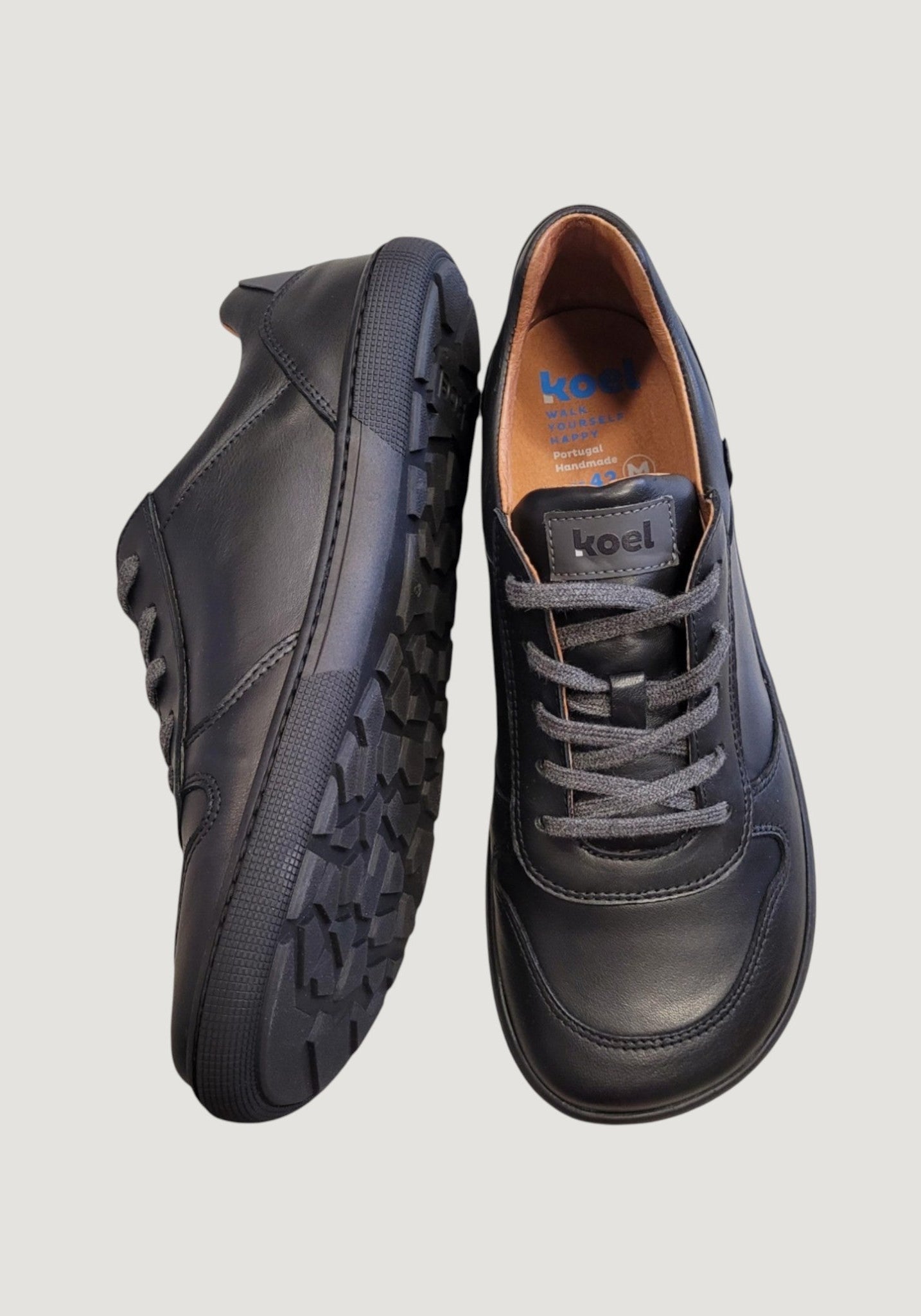 Sneakers Barefoot adulți din piele - Francie Black