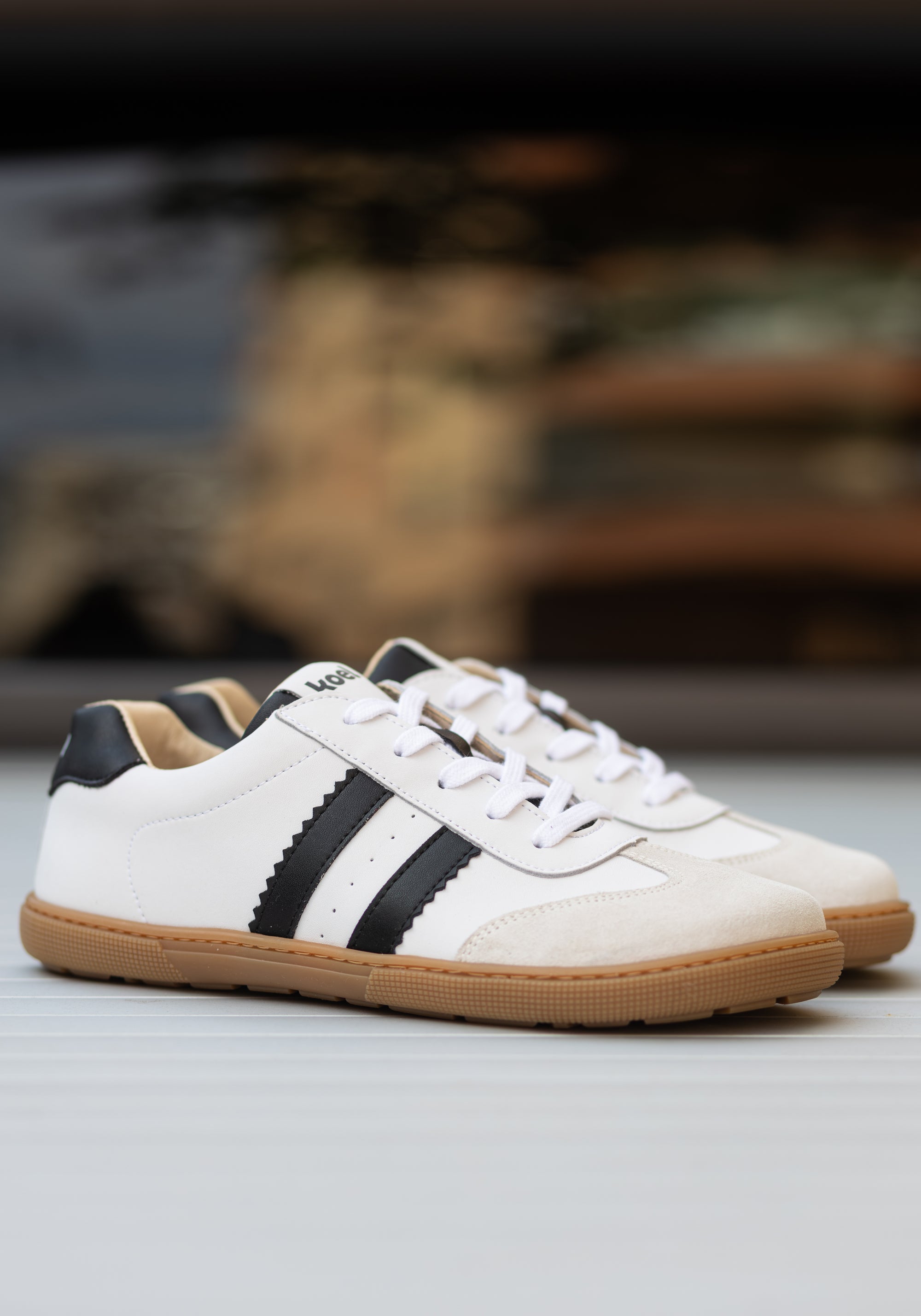 Sneakers Barefoot adulți din piele - Francie White