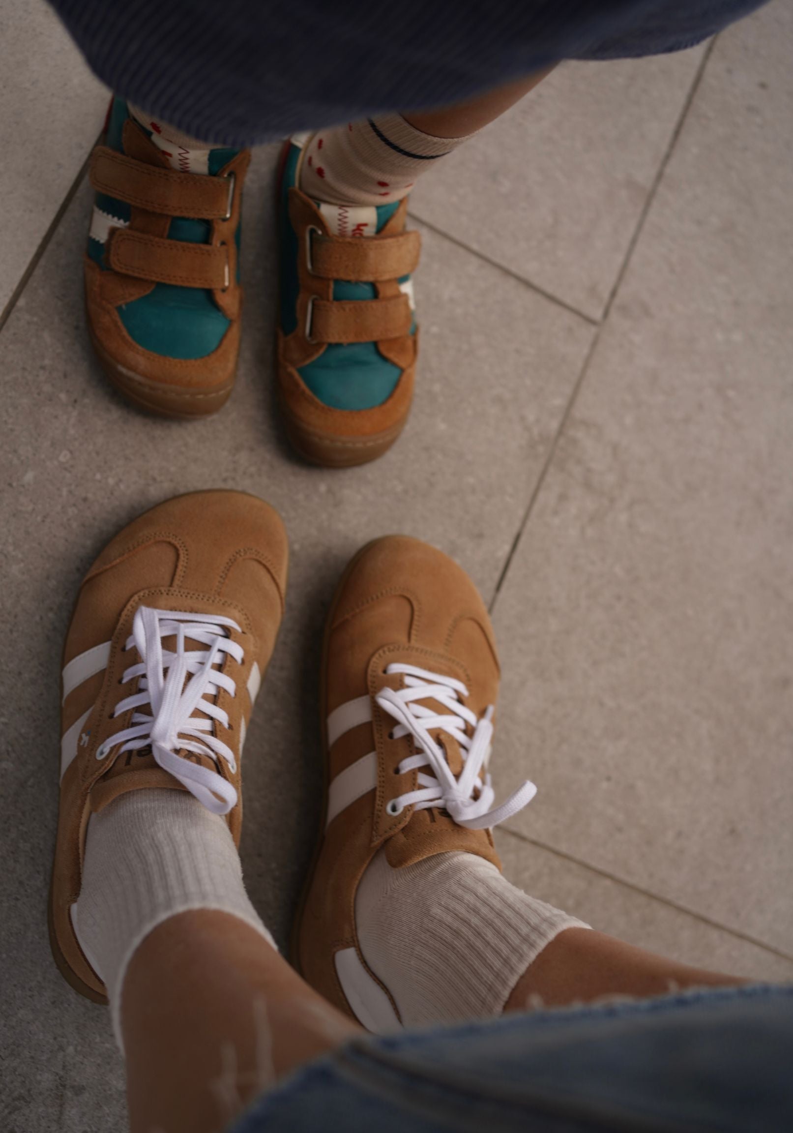 Sneakers Barefoot adulți din piele - Ila Beige