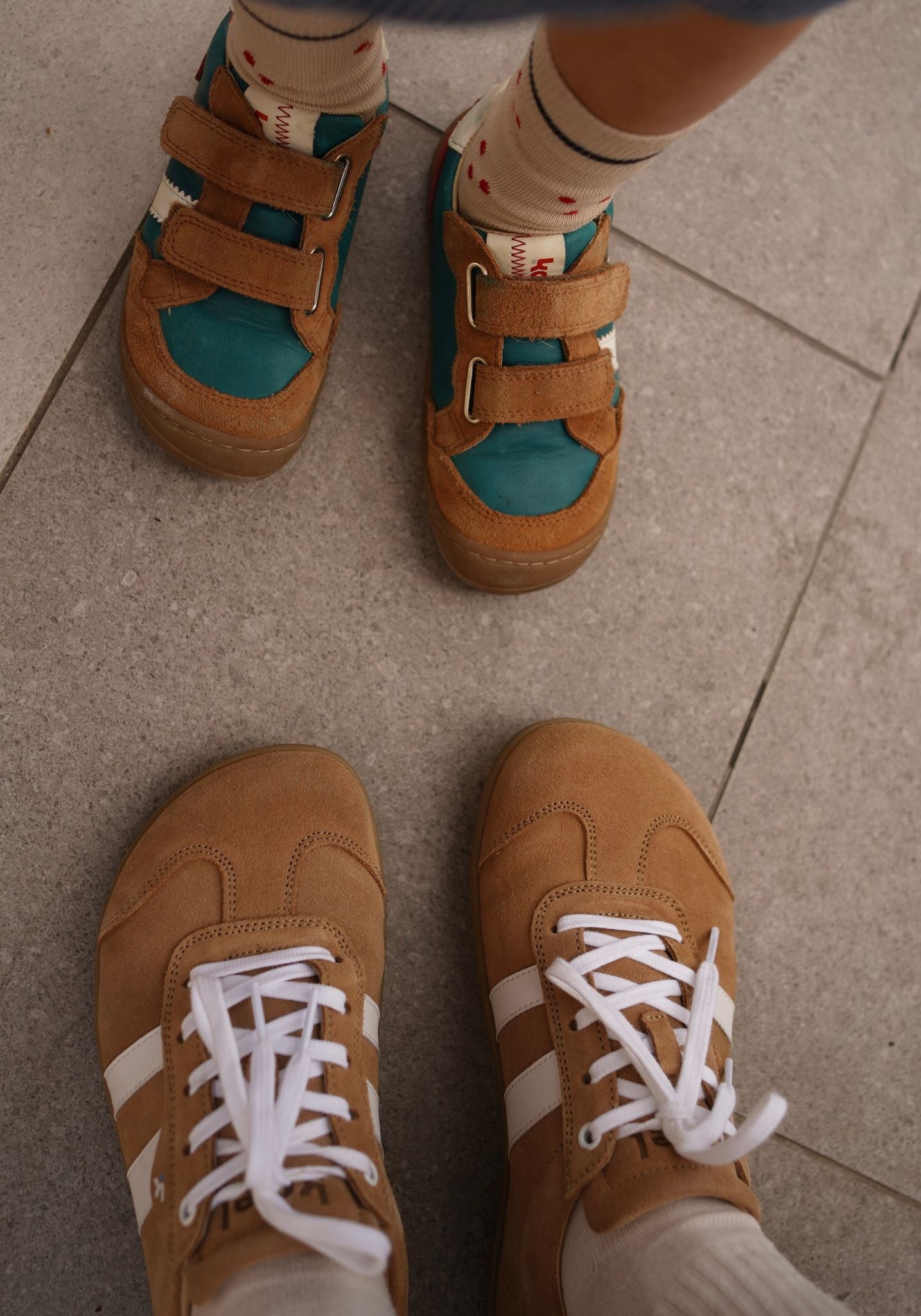 Sneakers Barefoot adulți din piele - Ila Beige