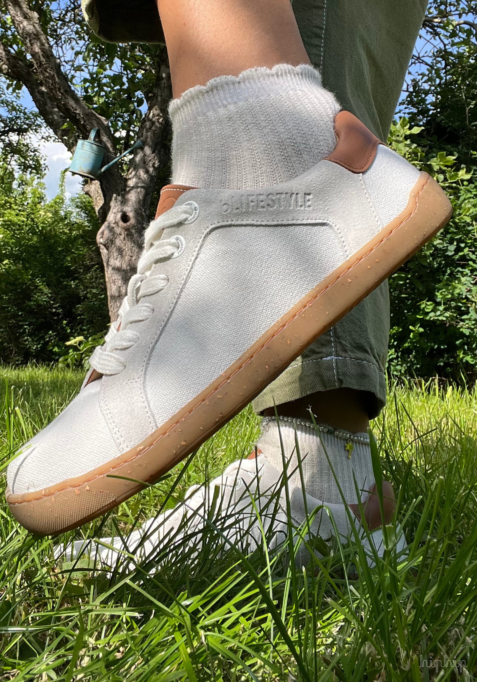 Sneakers Barefoot adulți - Sneaker Style White/Hazelnut