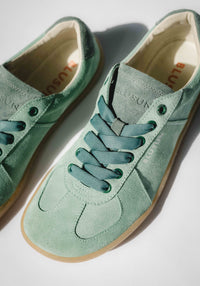 Sneakers Barefoot femei din piele - Green