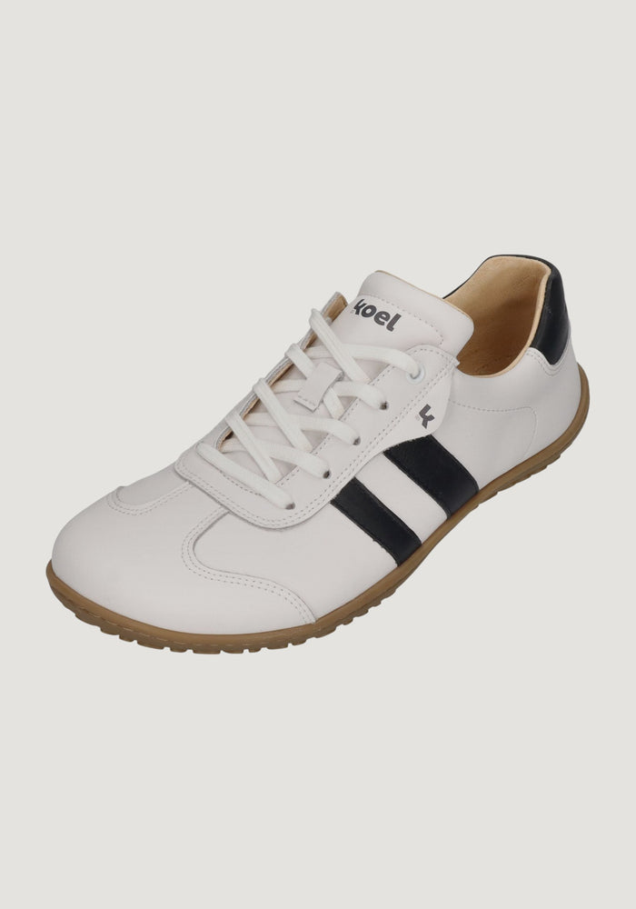 Sneakers Barefoot bărbați din piele - Ilo Offwhite/Black