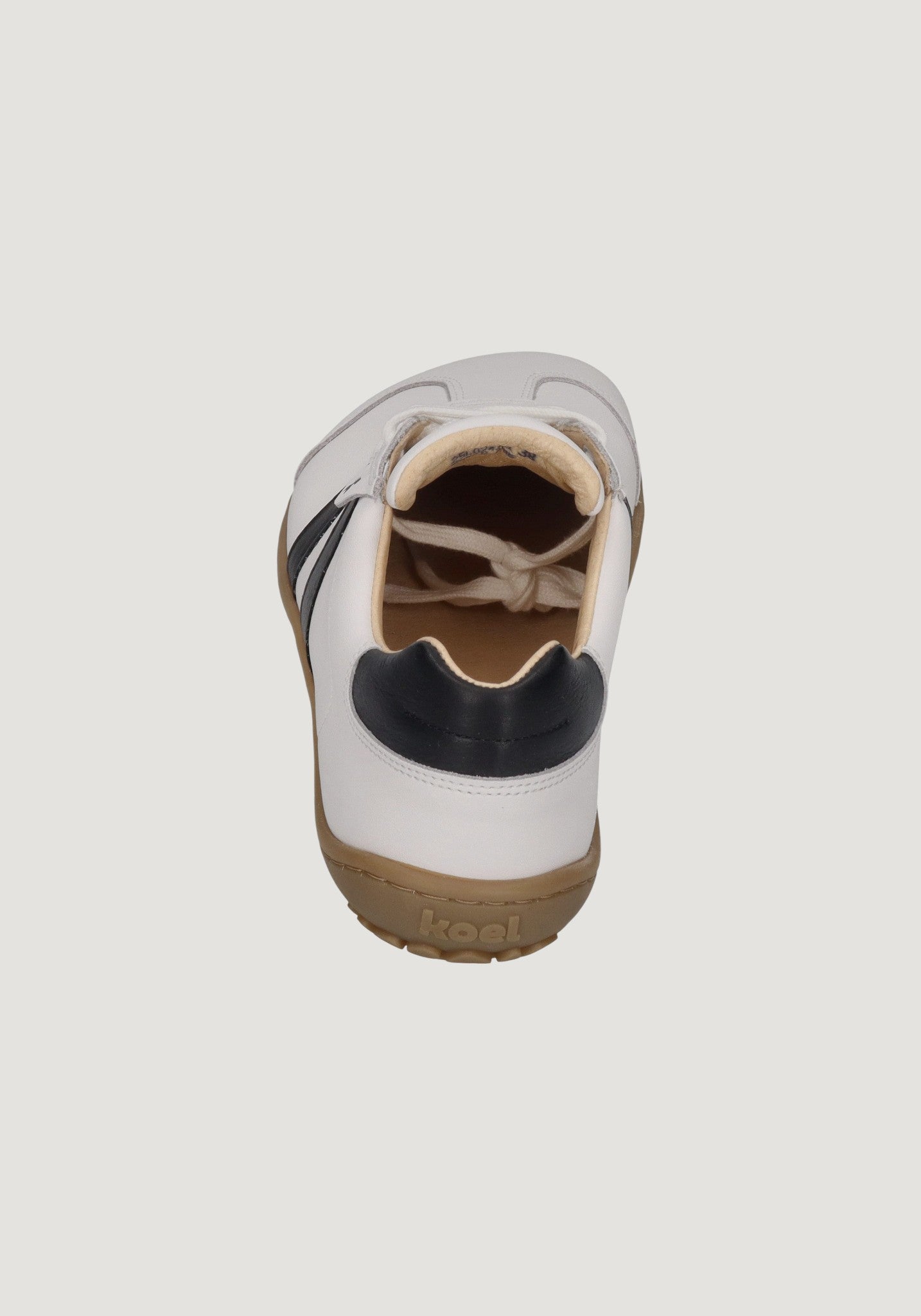 Sneakers Barefoot bărbați din piele - Ilo Offwhite/Black