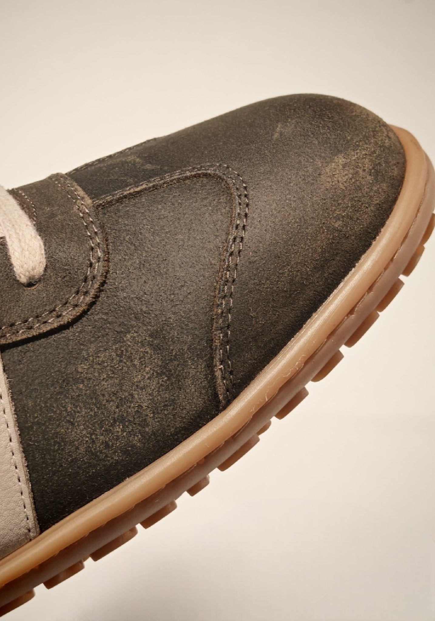 Sneakers Barefoot bărbați din piele - Ilo Taupe