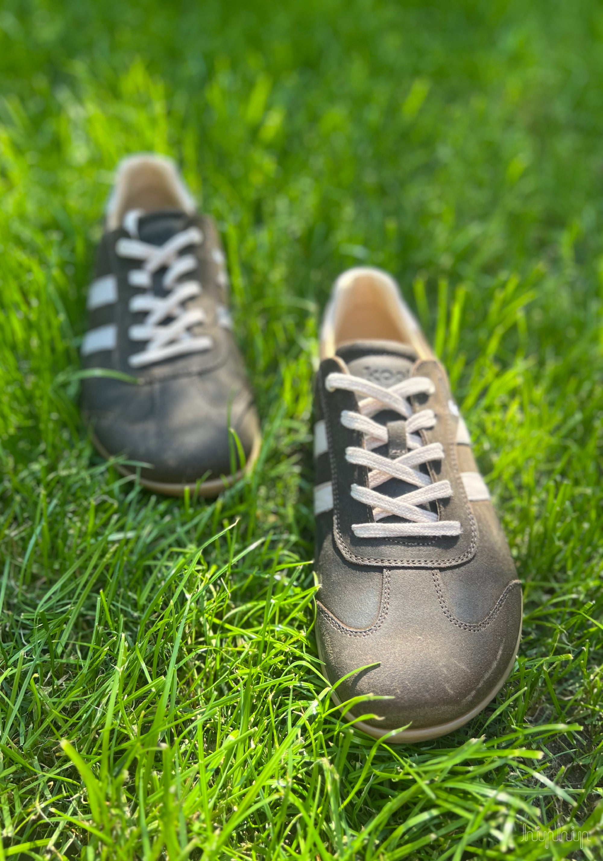 Sneakers Barefoot bărbați din piele - Ilo Taupe