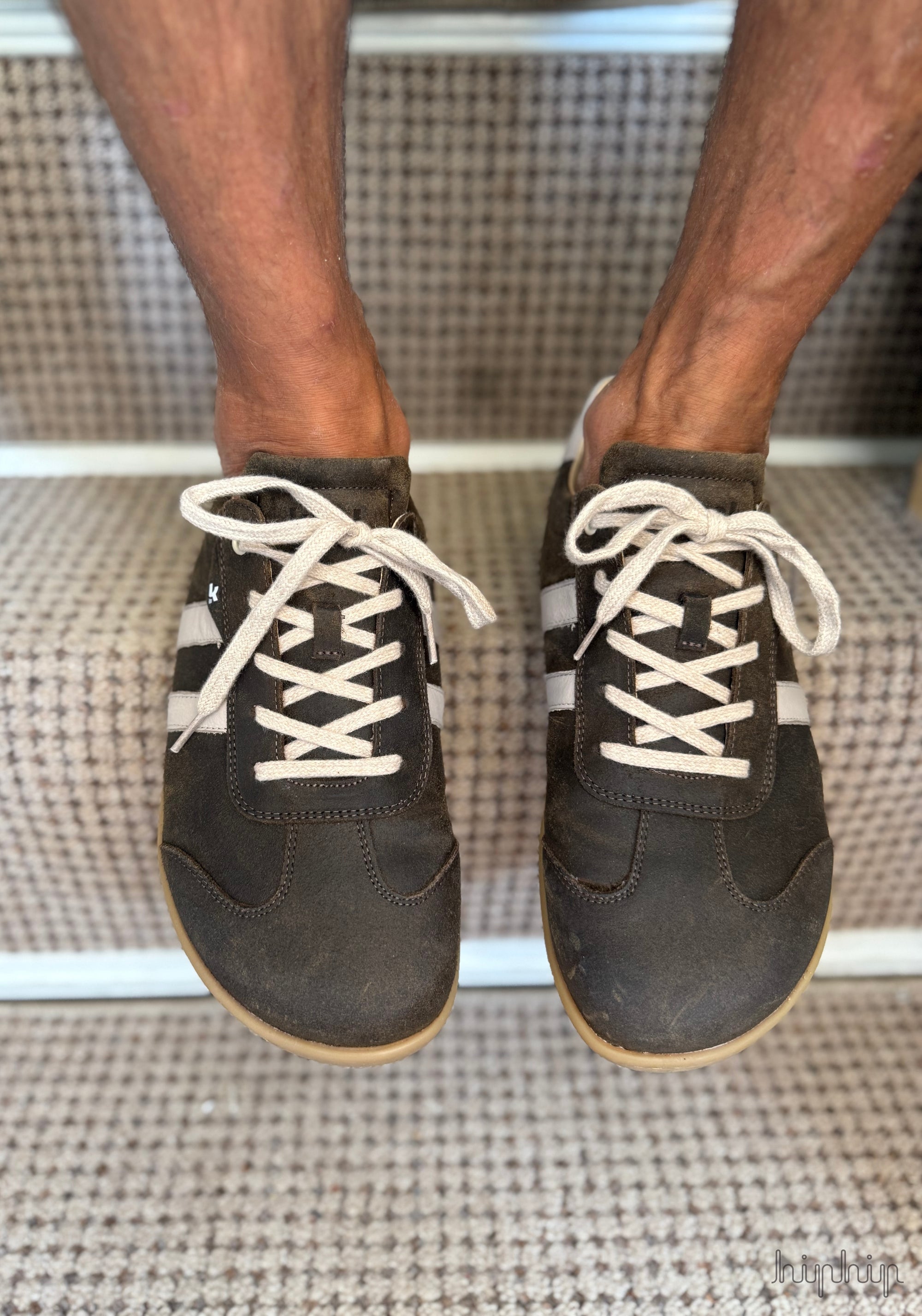 Sneakers Barefoot bărbați din piele - Ilo Taupe