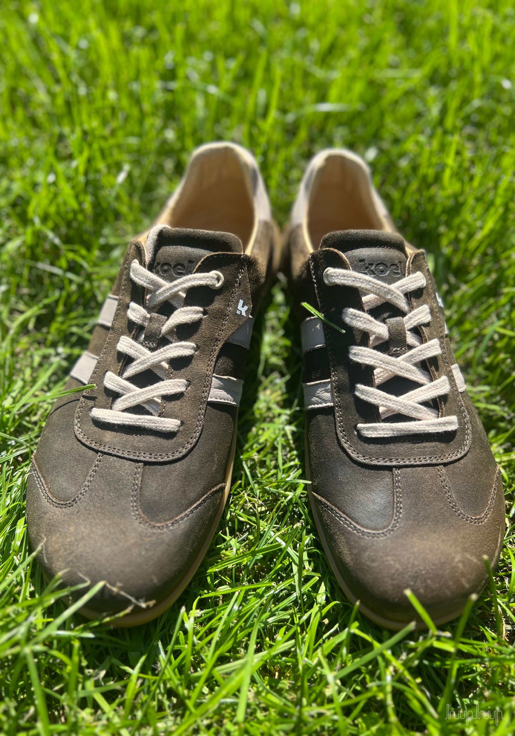 Sneakers Barefoot bărbați din piele - Ilo Taupe