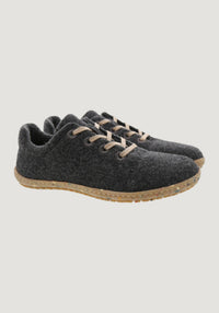Sneakers Barefoot femei din lână merinos - Ines Dark Grey Koel HipHip.ro