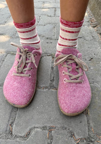 Sneakers Barefoot femei din lână merinos - Ines Imperial Pink Koel HipHip.ro