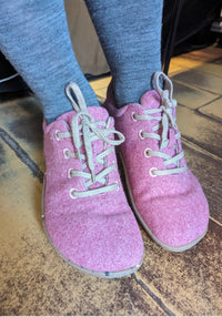 Sneakers Barefoot femei din lână merinos - Ines Imperial Pink Koel HipHip.ro