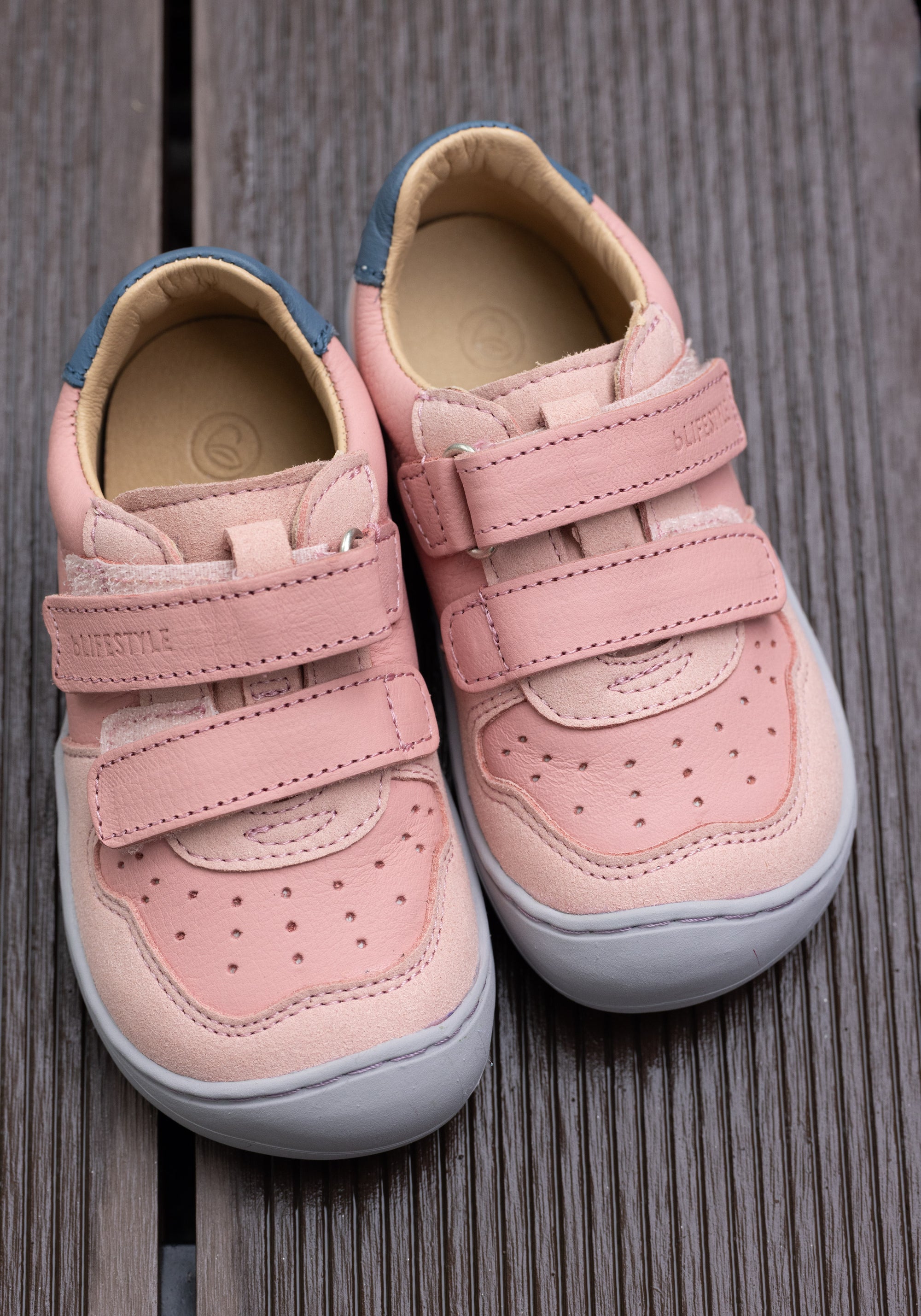 Sneakers Barefoot din piele - Anura Baby Cloud Rose