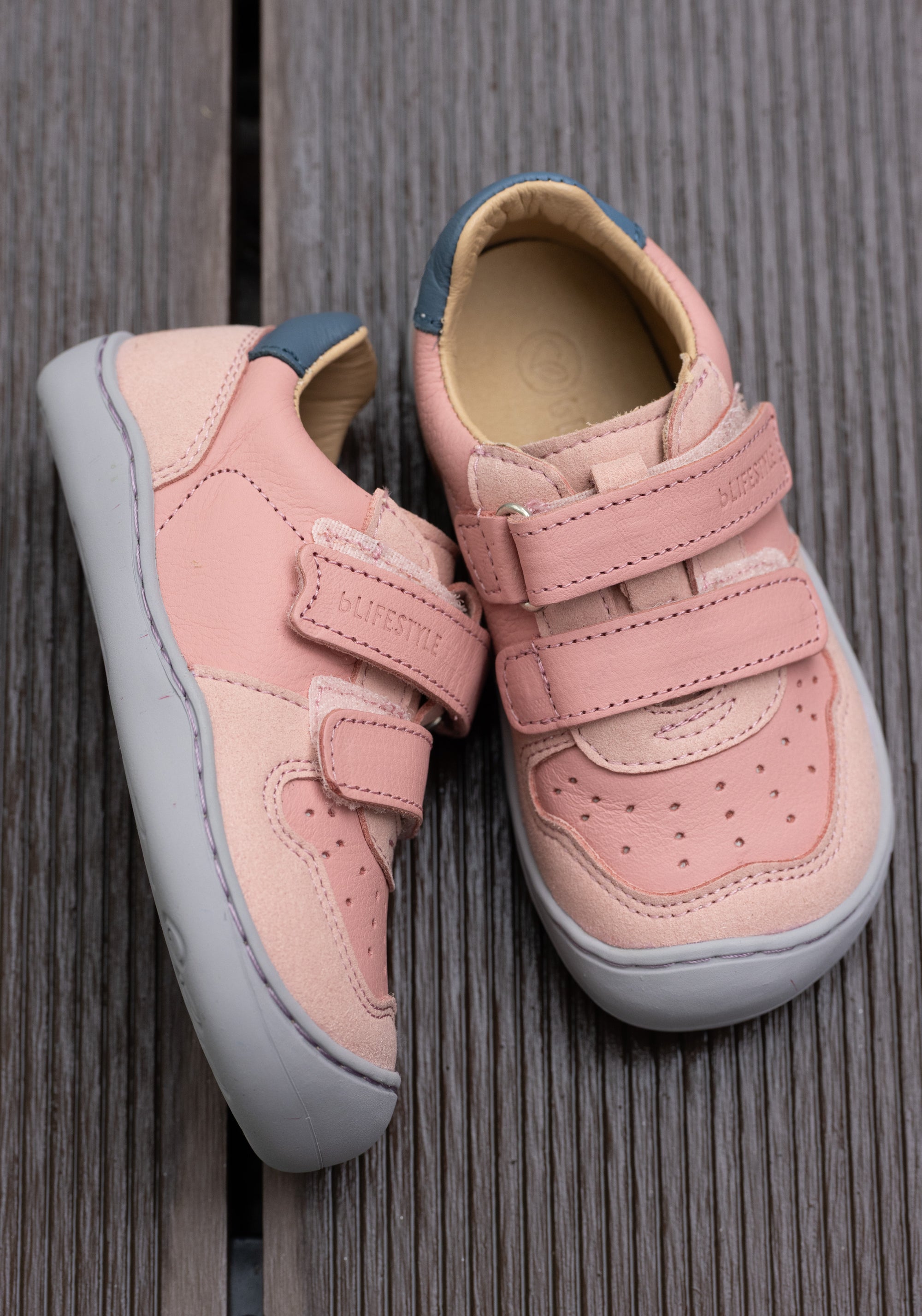 Sneakers Barefoot din piele - Anura Baby Cloud Rose