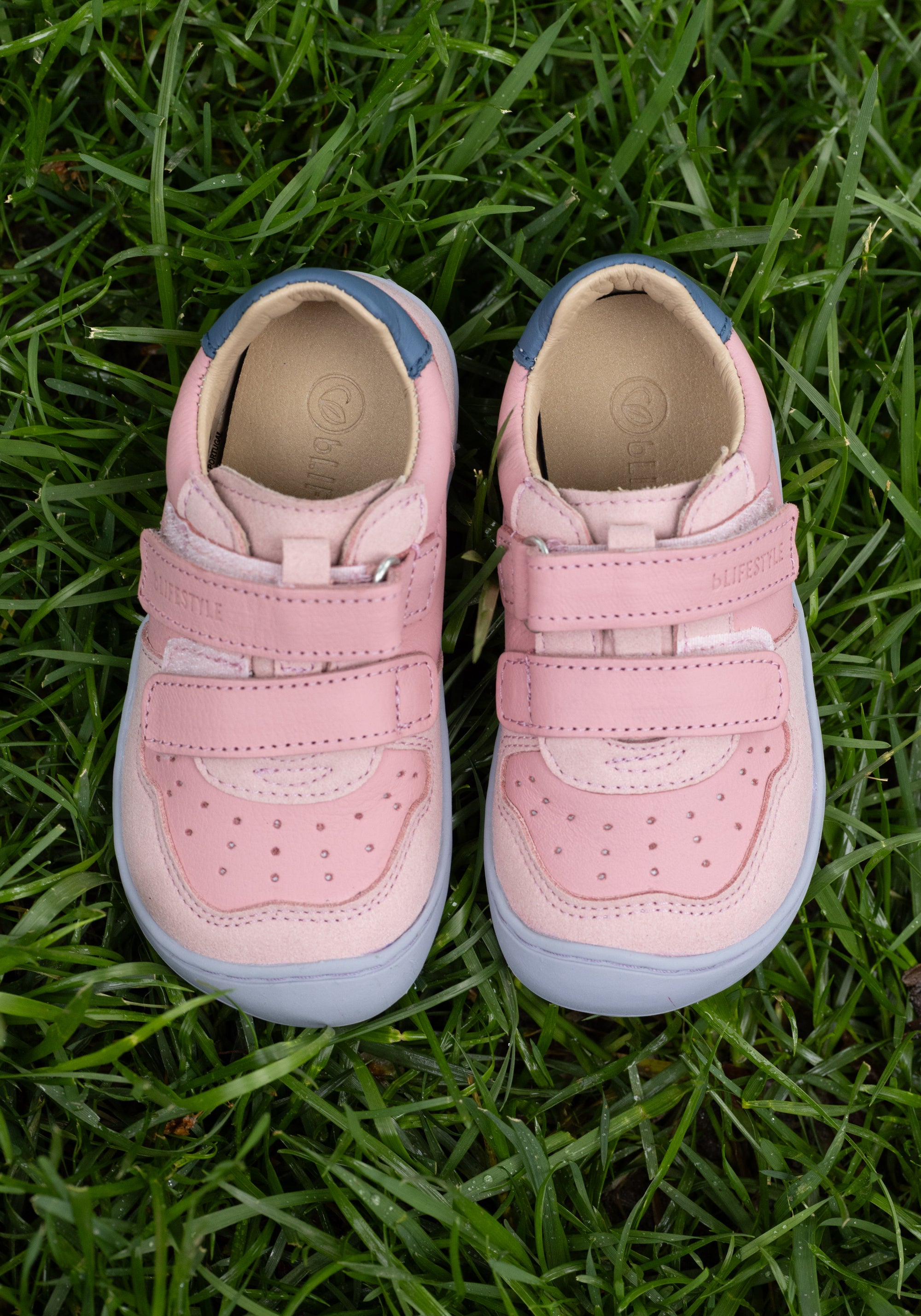 Sneakers Barefoot din piele - Anura Baby Cloud Rose