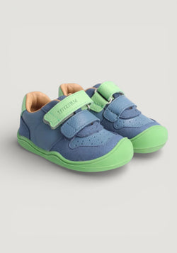 Sneakers Barefoot din piele - Anura Baby Sea Blue