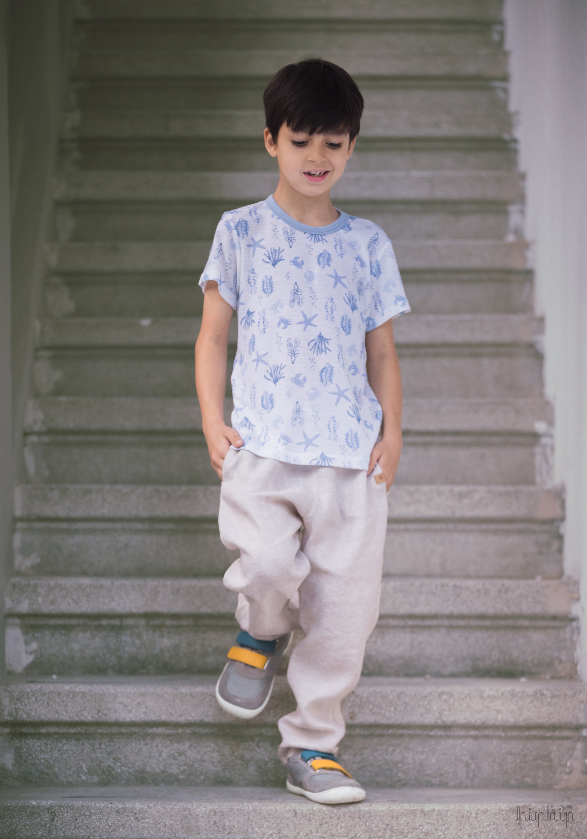 Pantaloni din in - Natur